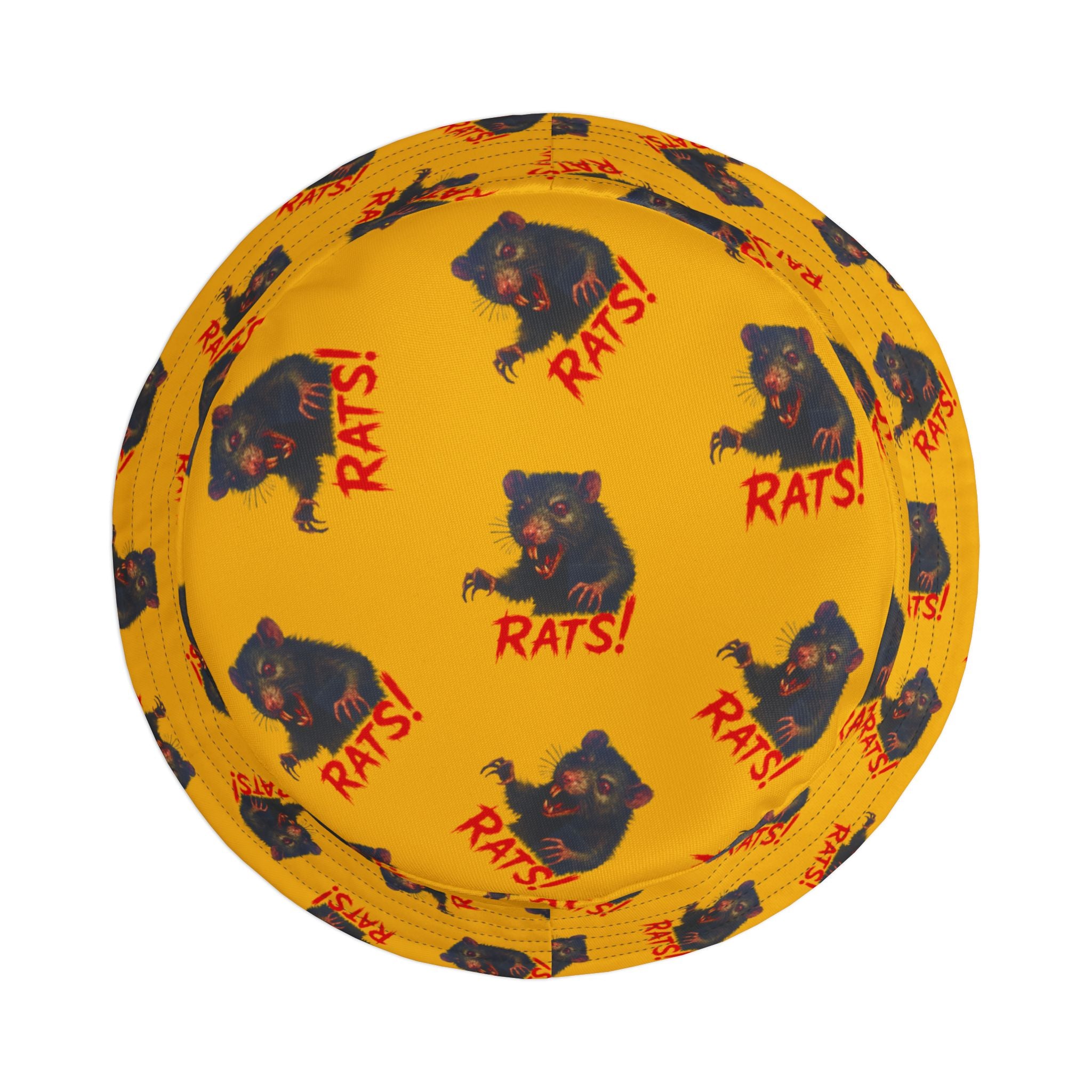 RHT: "RAT" (Multi) - Bucket Hat - Yellow