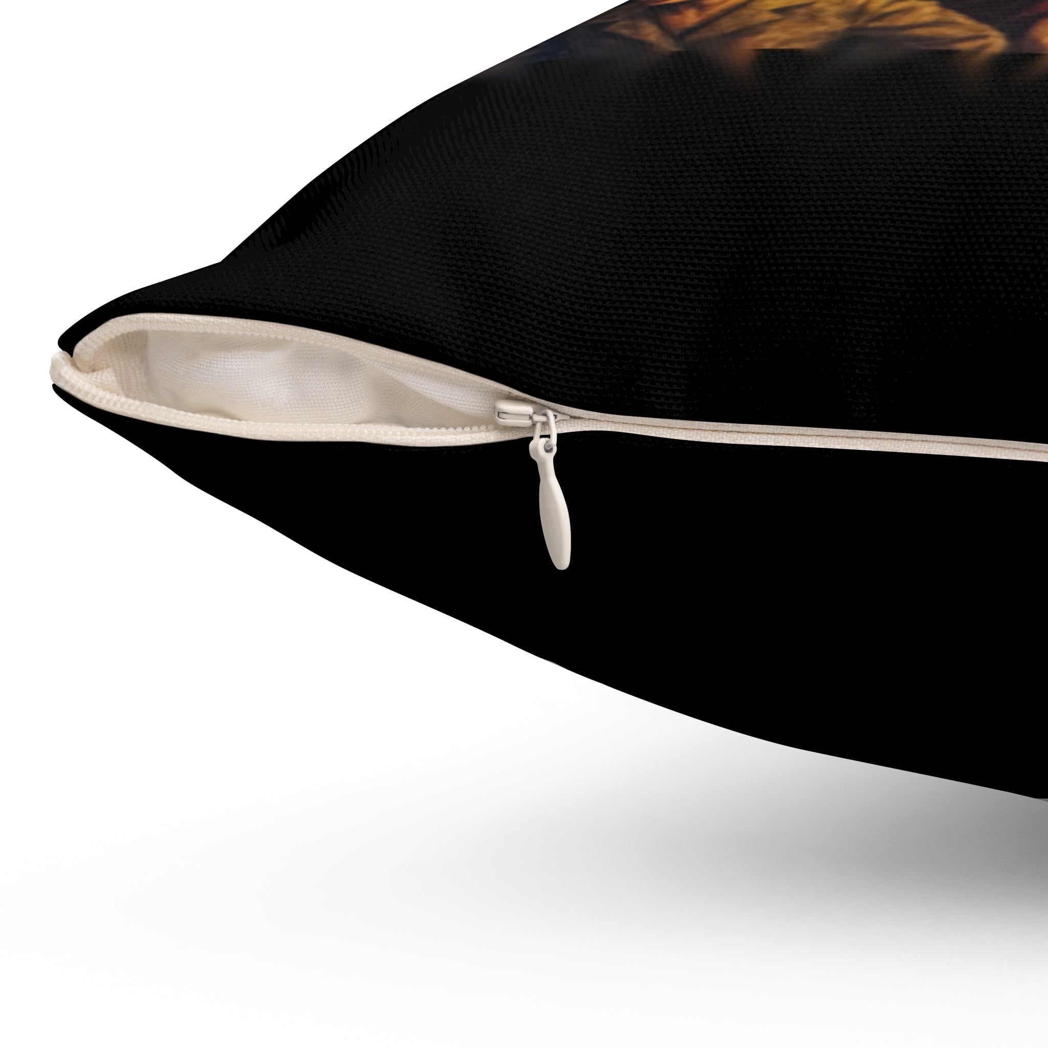 RPW: "RATS!" Logo - Polyester Throw Pillow (Black)