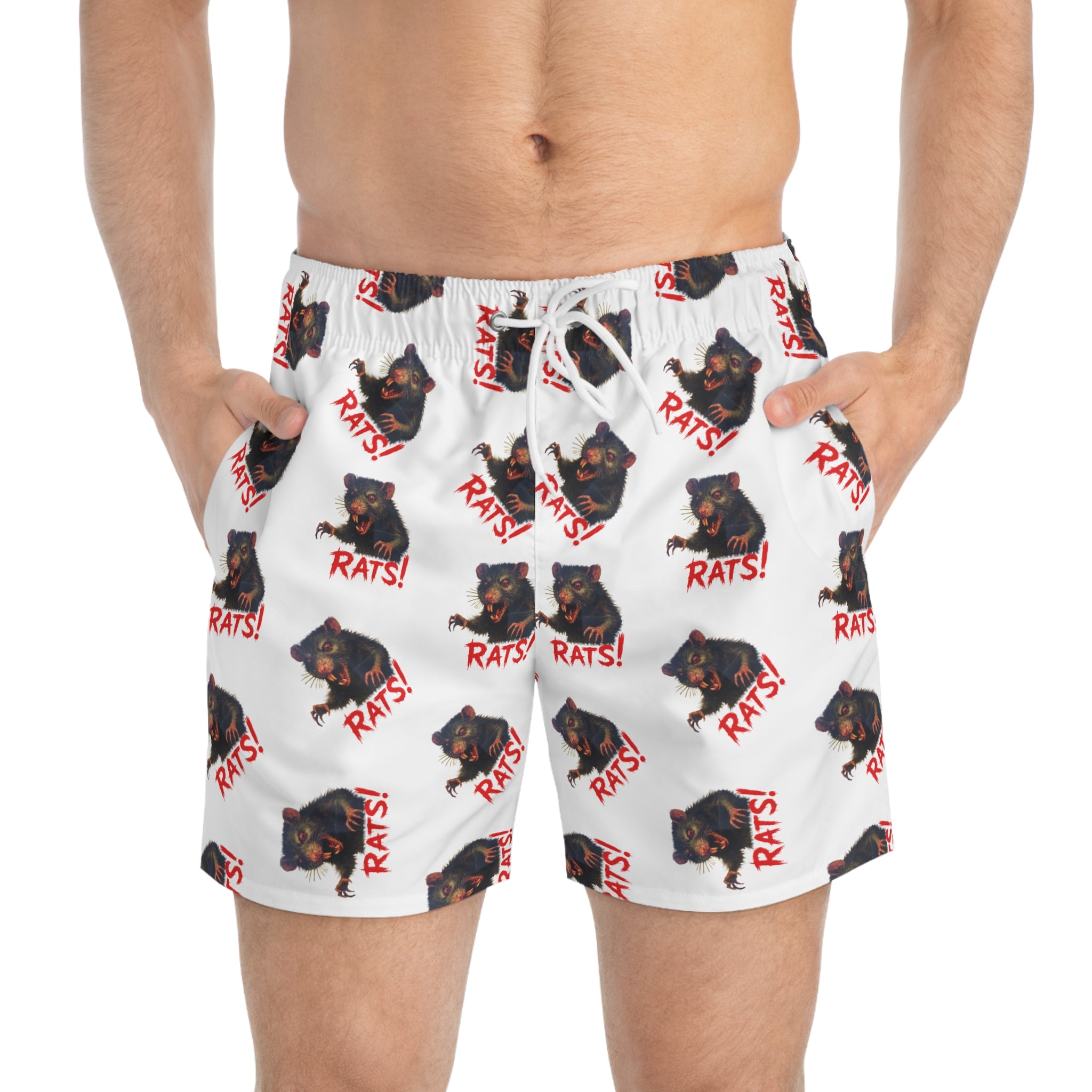 RSW: "RAT" (Multi) - Swim Trunks - White