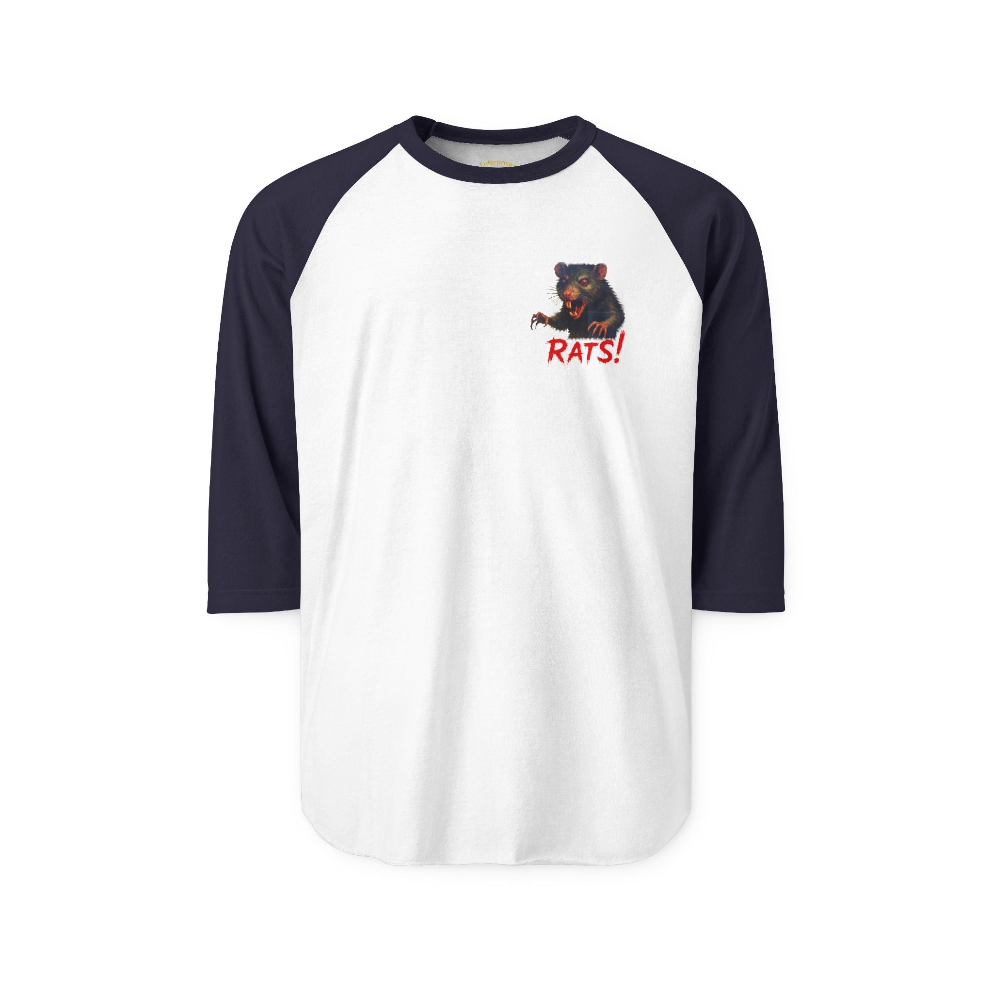 RRS: "RAT" Small Logo - Unisex Three-Quarter Sleeve Raglan Shirt
