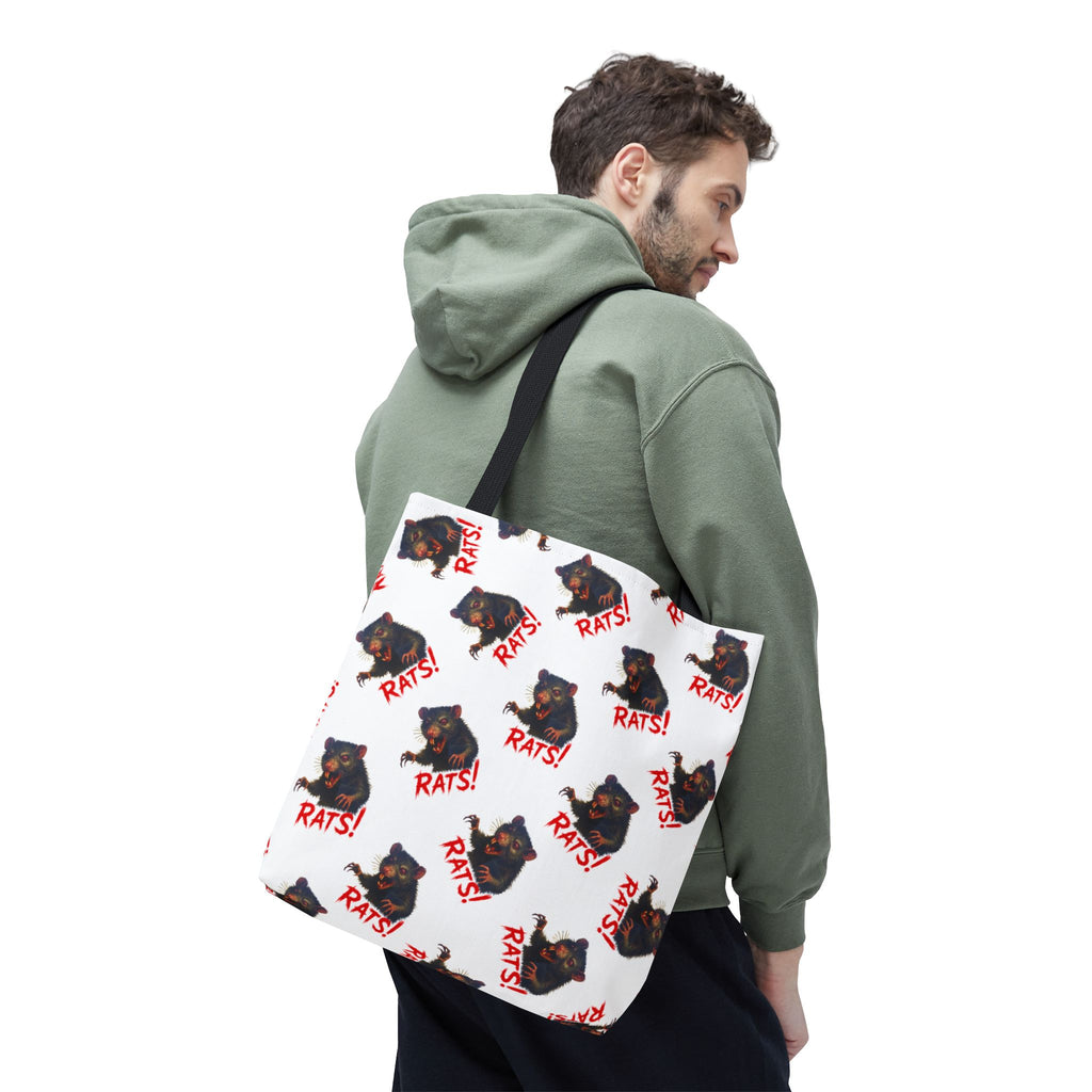 RTB: "RAT" (Multi) - Tote Bag - White