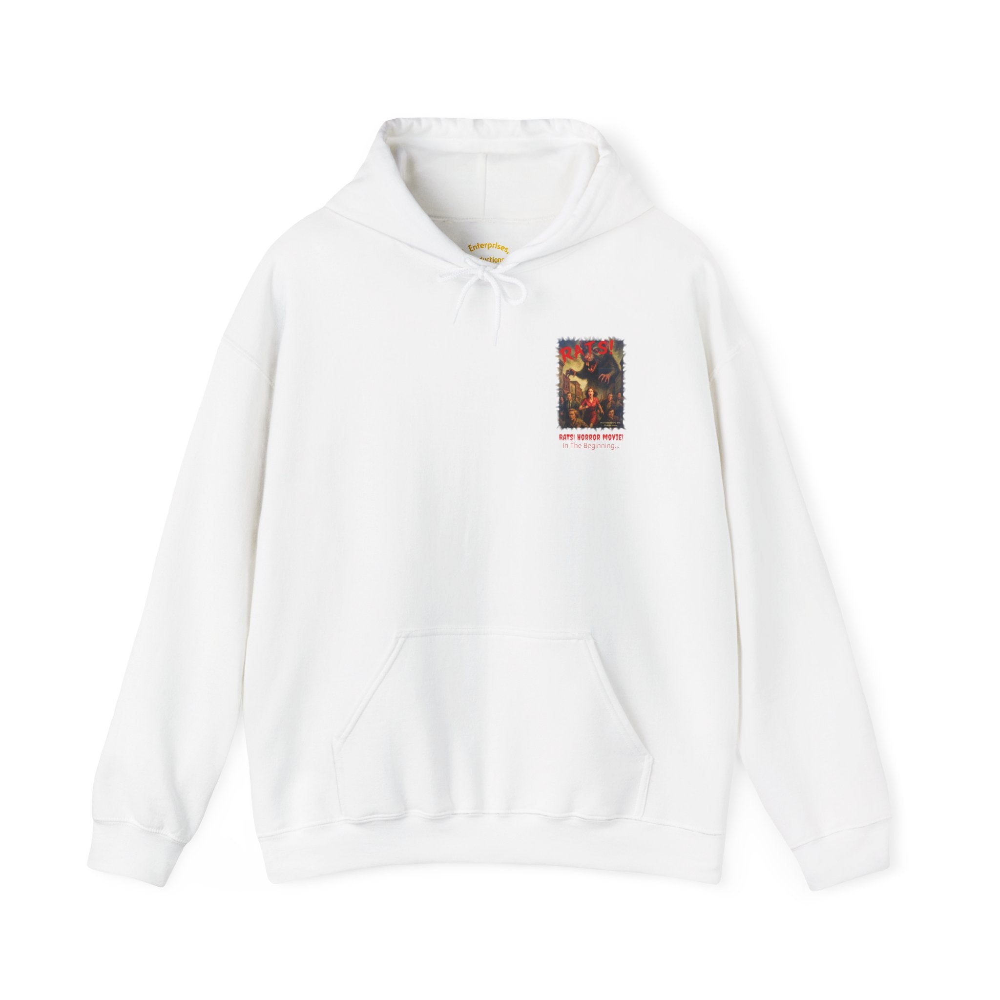 RHD: "RATS!" Small Logo (Blank Back Side) - Unisex Hoodie (White)