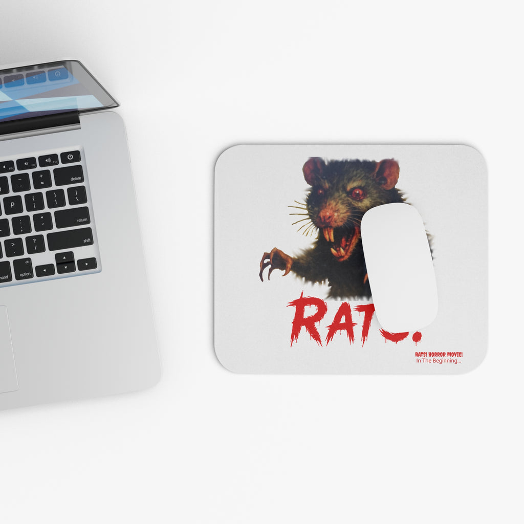 RHO: "RAT!" - Mouse Pad - White