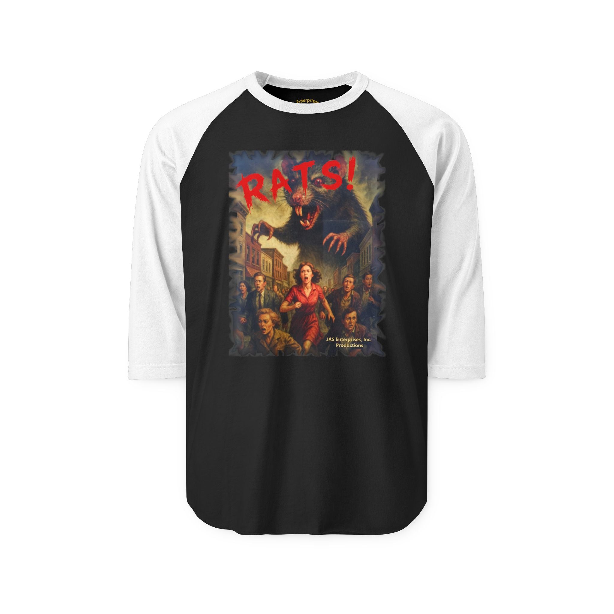 RRS: "RATS!" Logo - Unisex Three-Quarter Sleeve Raglan Shirt