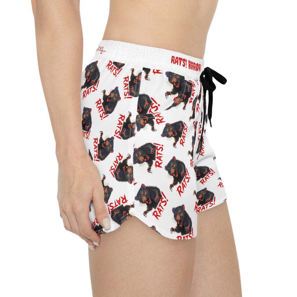 RAW: "RAT" (Multi) - Women's Casual Shorts - White