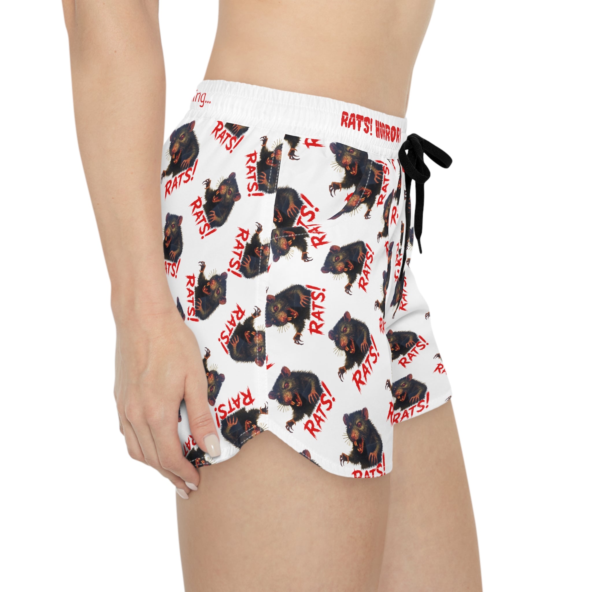 RAW: "RAT" (Multi) - Women's Casual Shorts - White