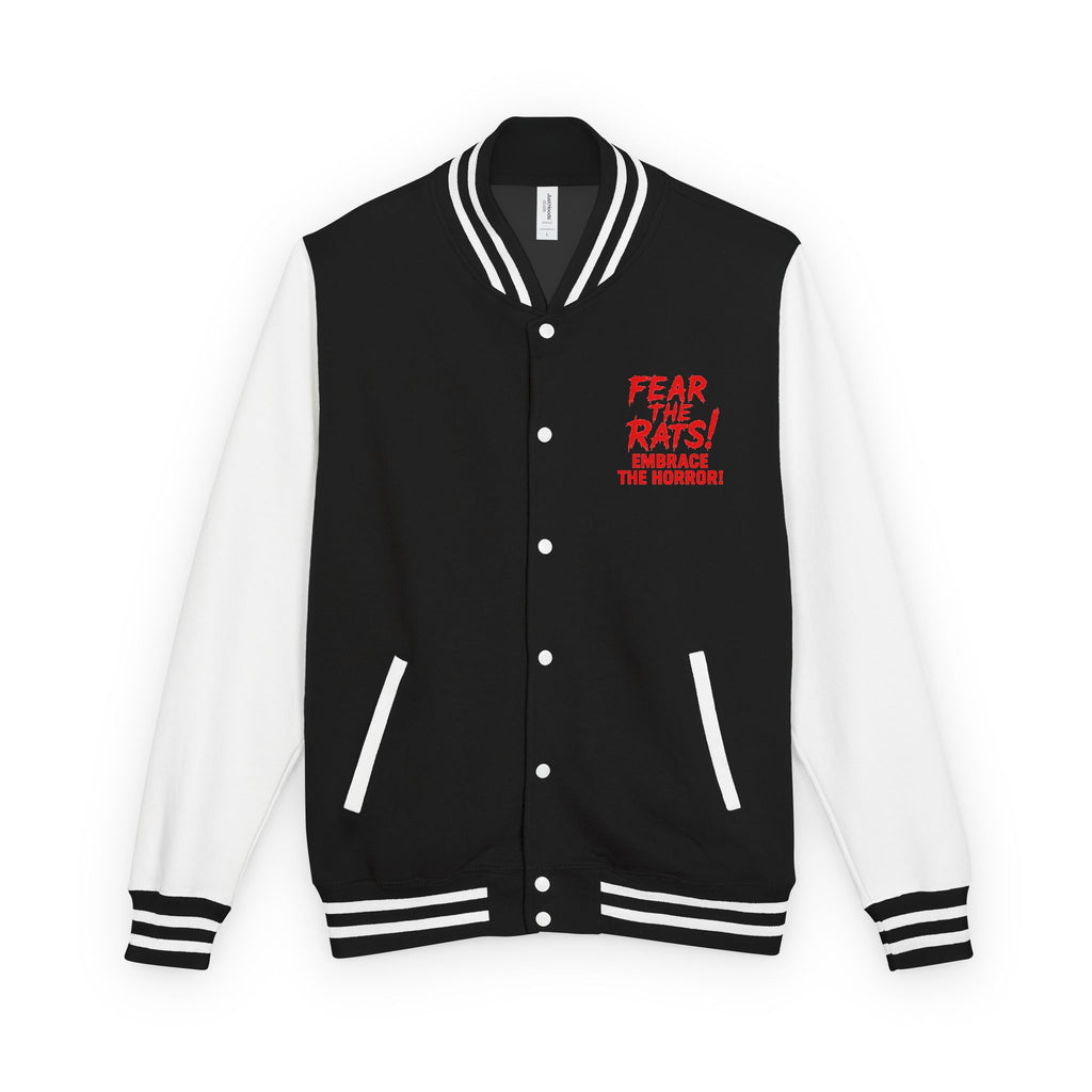 RJK: "RAT" - Unisex Heavyweight Letterman Jacket (Black/White)