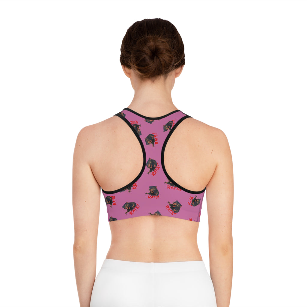RAW: "RAT" (Multi) - Women's Sports Bra - Pink