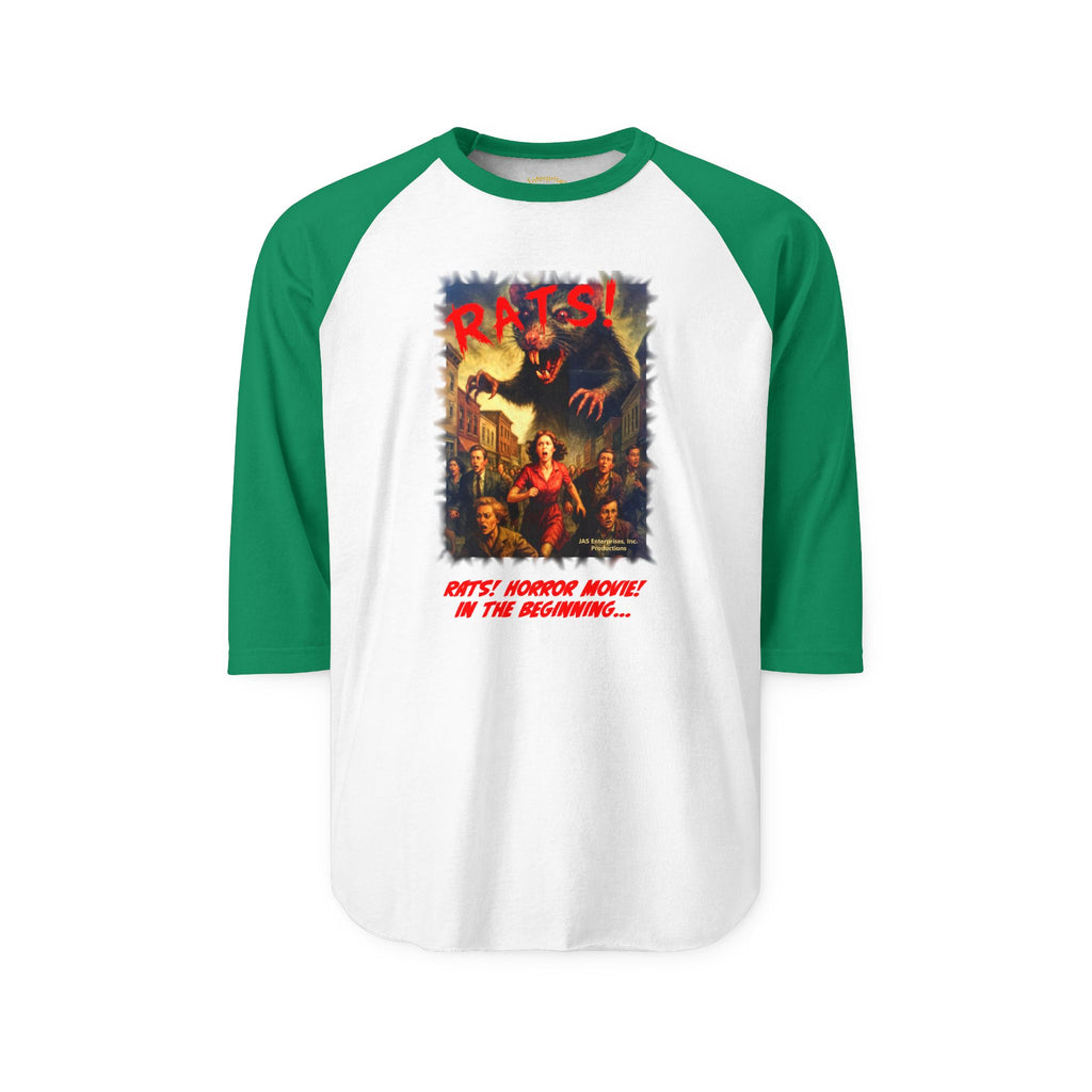 RRS: "RATS!" Movie Title Logo - Unisex Three-Quarter Sleeve Raglan Shirt
