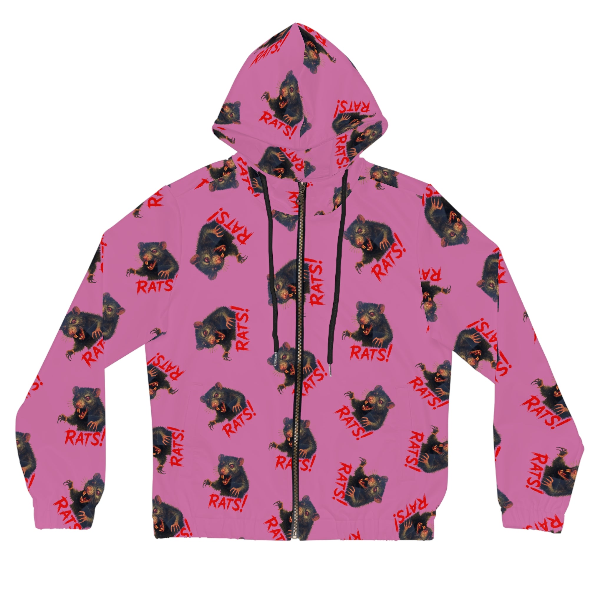 RHD: "RAT" (Multi) - Women’s Full-Zip Hoodie - Pink