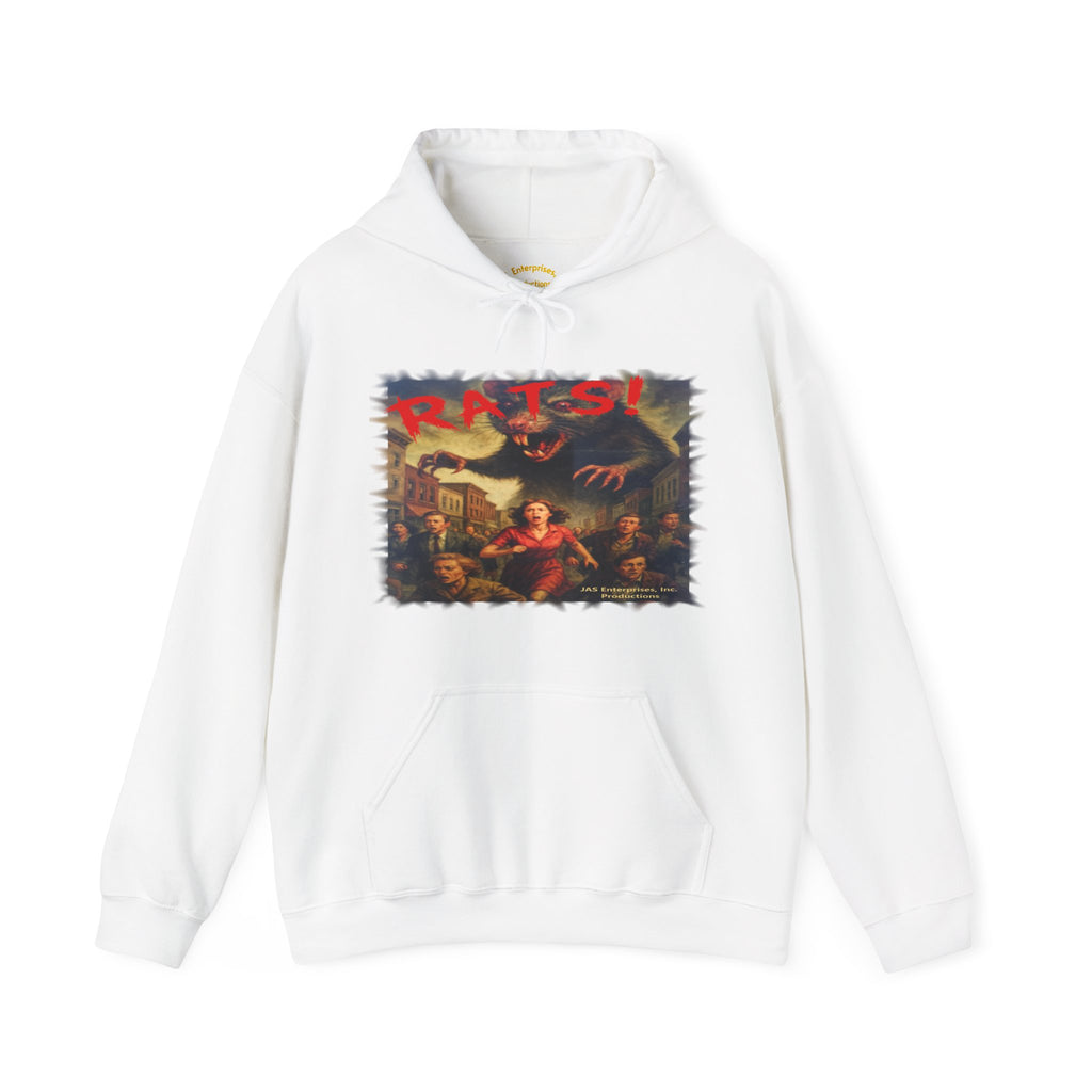 RHD: "RATS!" Logo (Blank Back Side) - Unisex Hoodie (White)