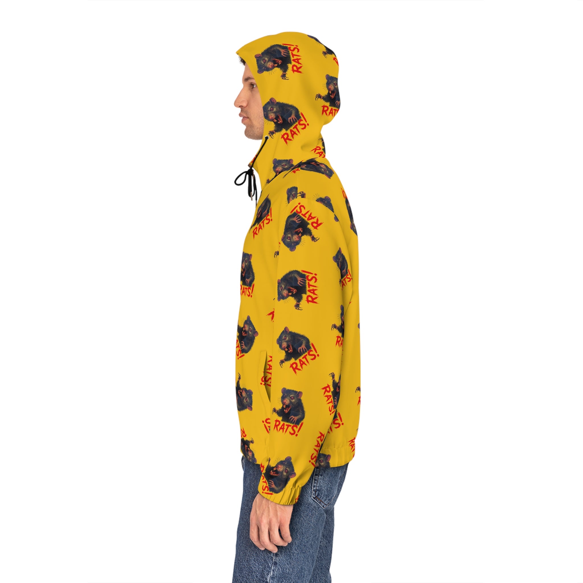 RHD: "RAT" (Multi) - Men's Full-Zip Hoodie - Yellow