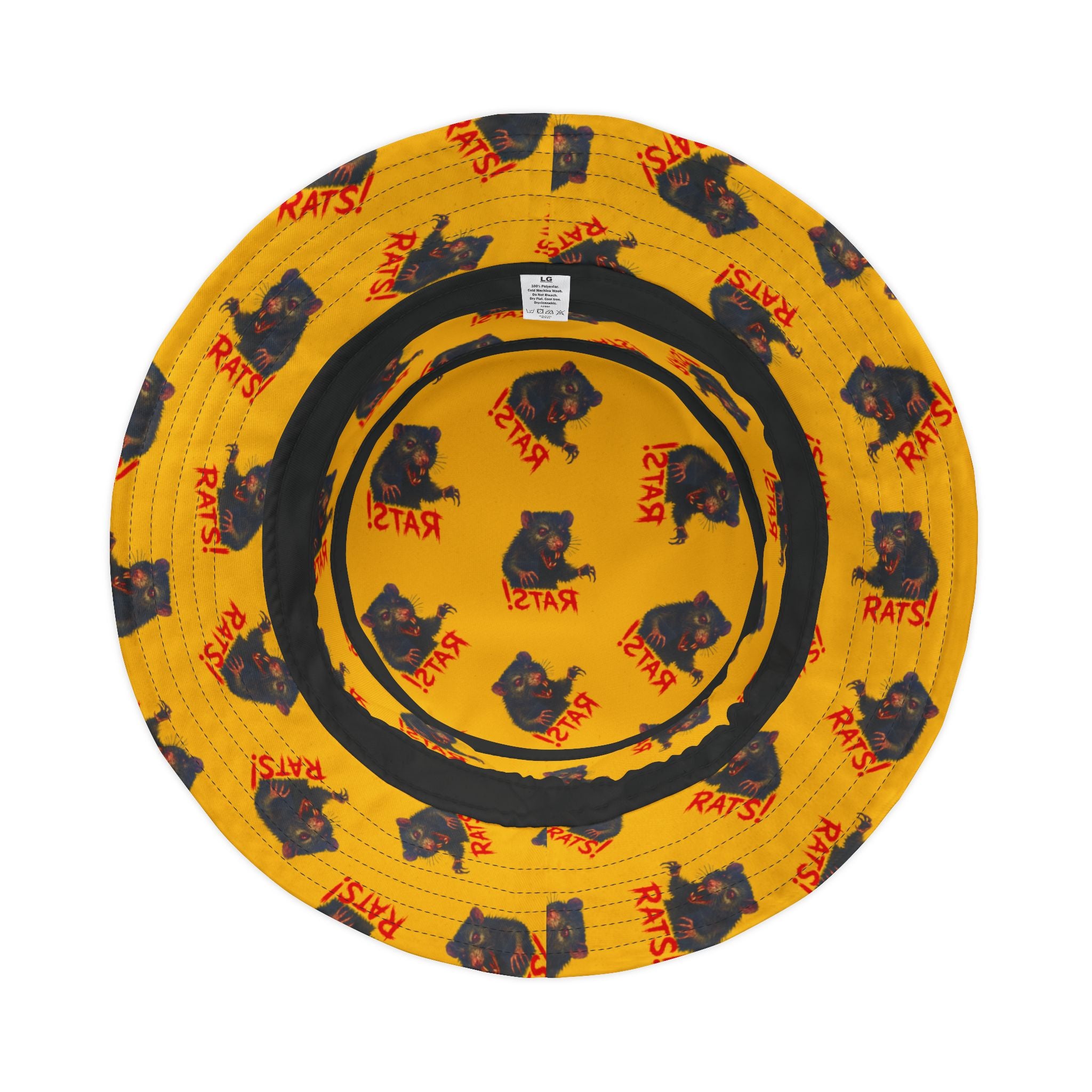 RHT: "RAT" (Multi) - Bucket Hat - Yellow