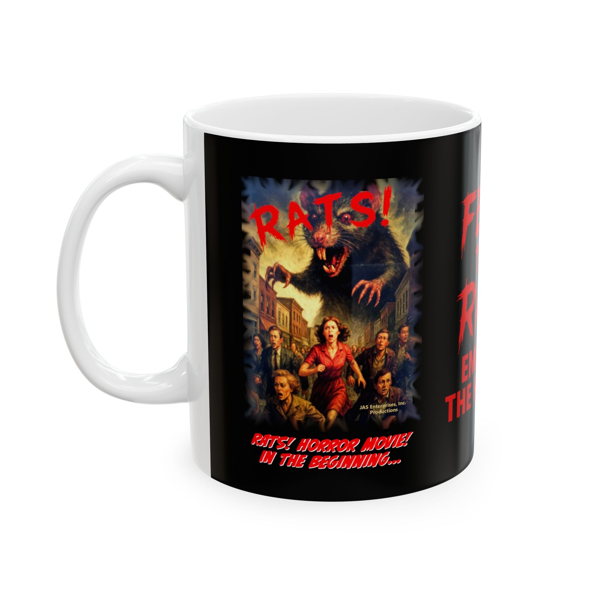 RMG: "Rats! Horror Movie! In The Beginning..." Movie Title Logo - Ceramic Mug (11oz, 15oz)