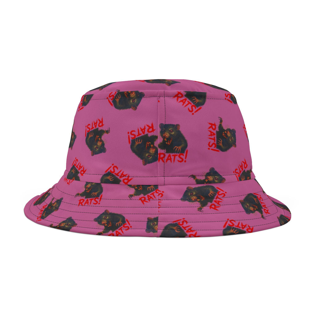 RHT: "RAT" (Multi) - Bucket Hat - Pink