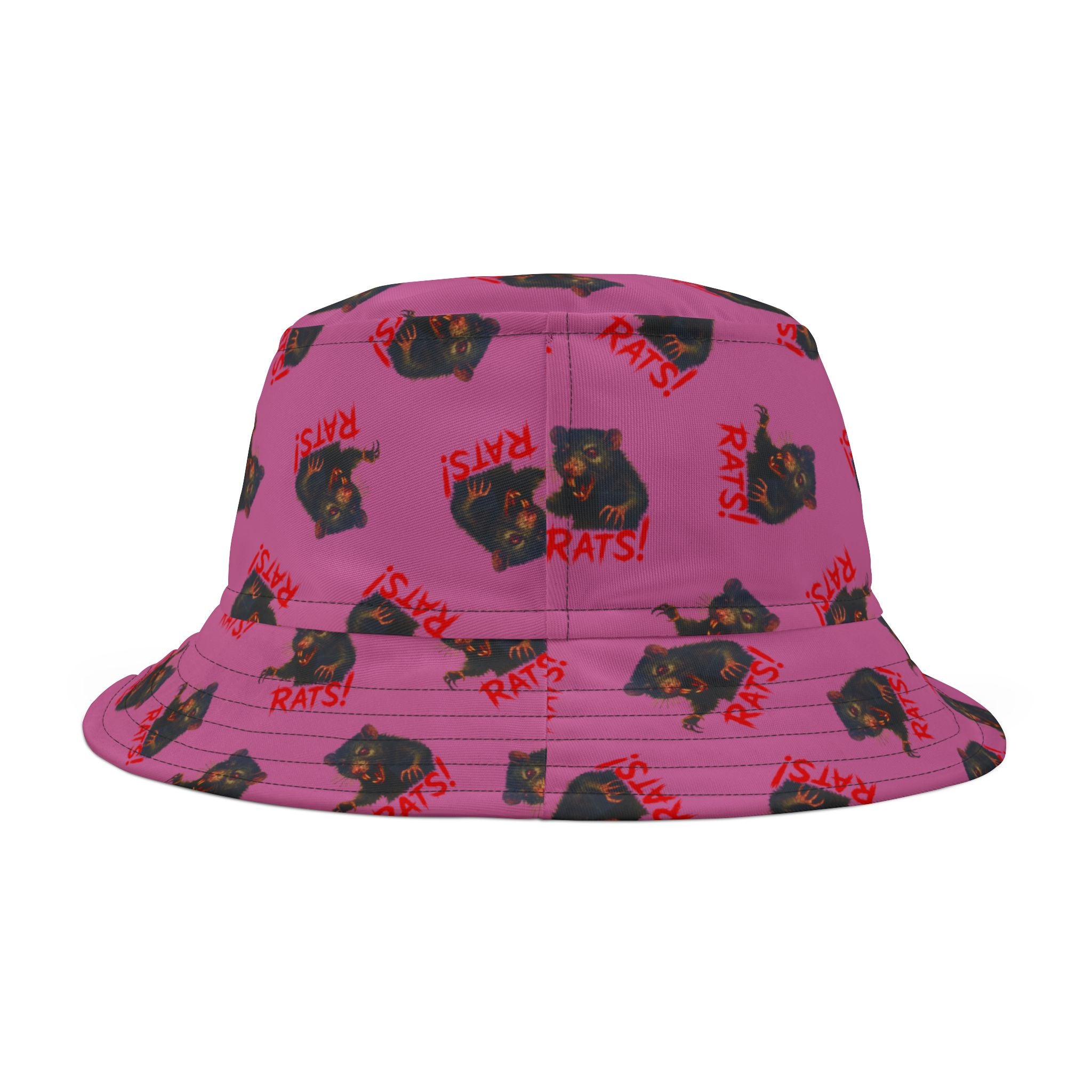 RHT: "RAT" (Multi) - Bucket Hat - Pink