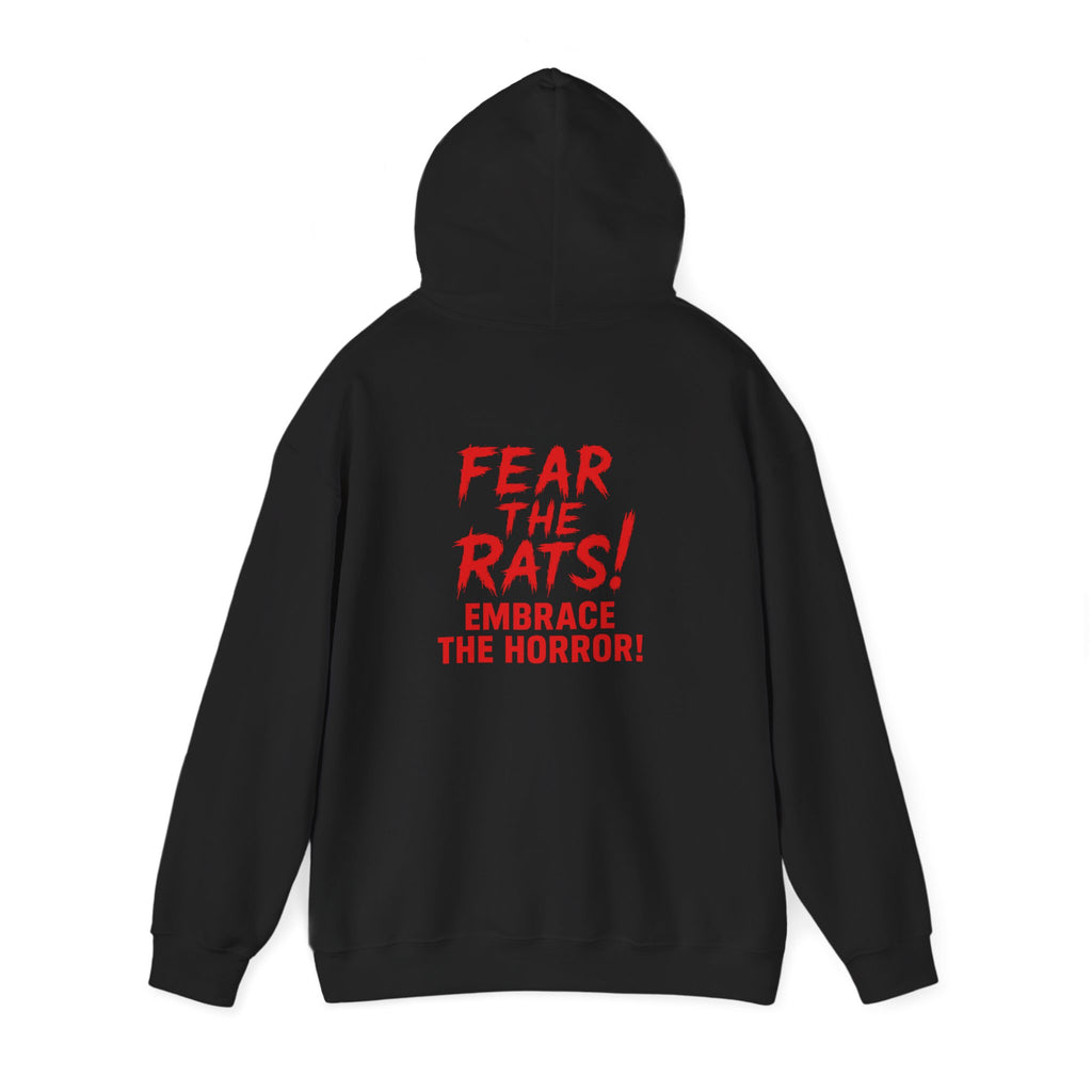 RHD: "RATS!" Logo (Fear the Rats! Embrace the Horror! - Back Side) - Unisex Hoodie (Black)