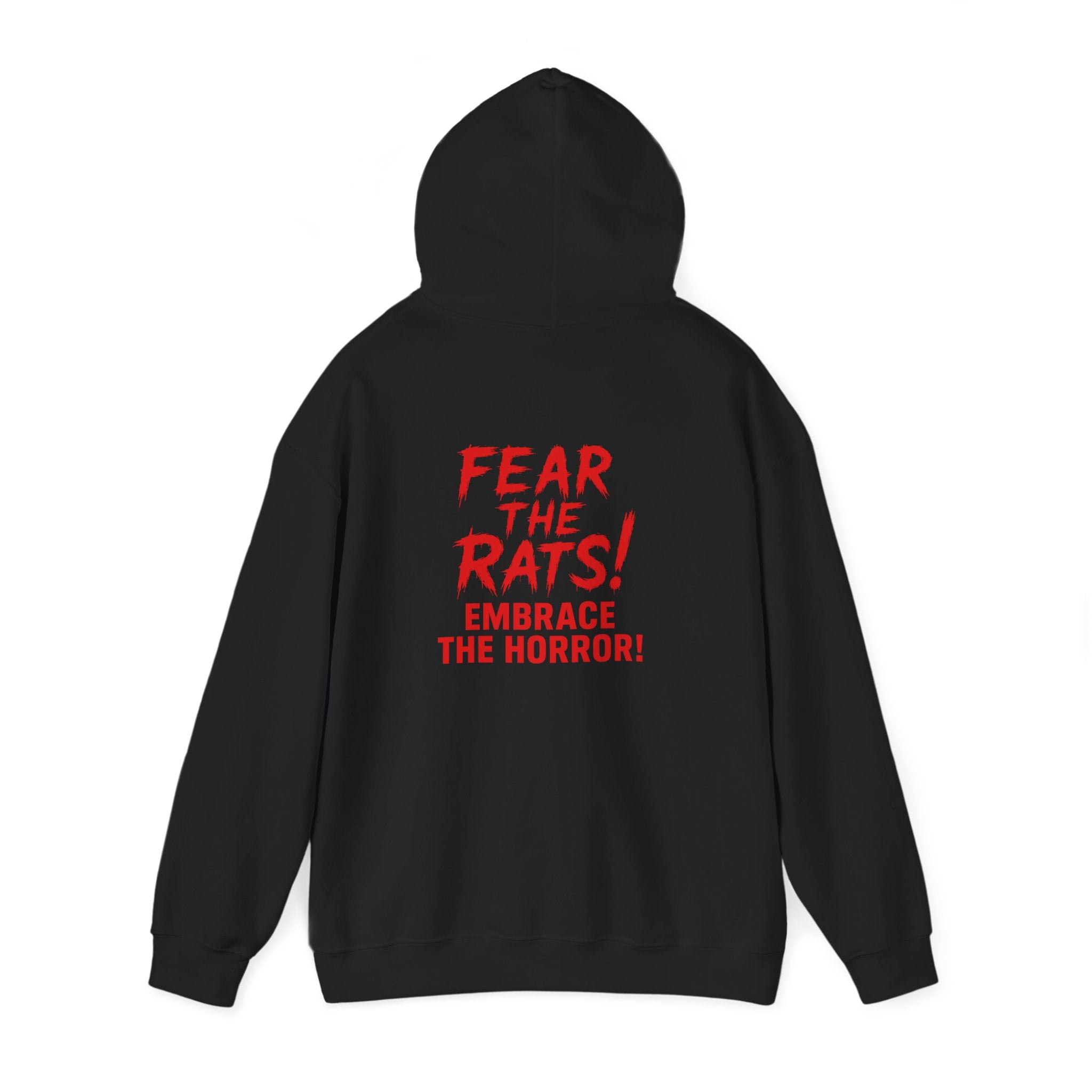 RHD: "RATS!" Logo (Fear the Rats! Embrace the Horror! - Back Side) - Unisex Hoodie (Black)