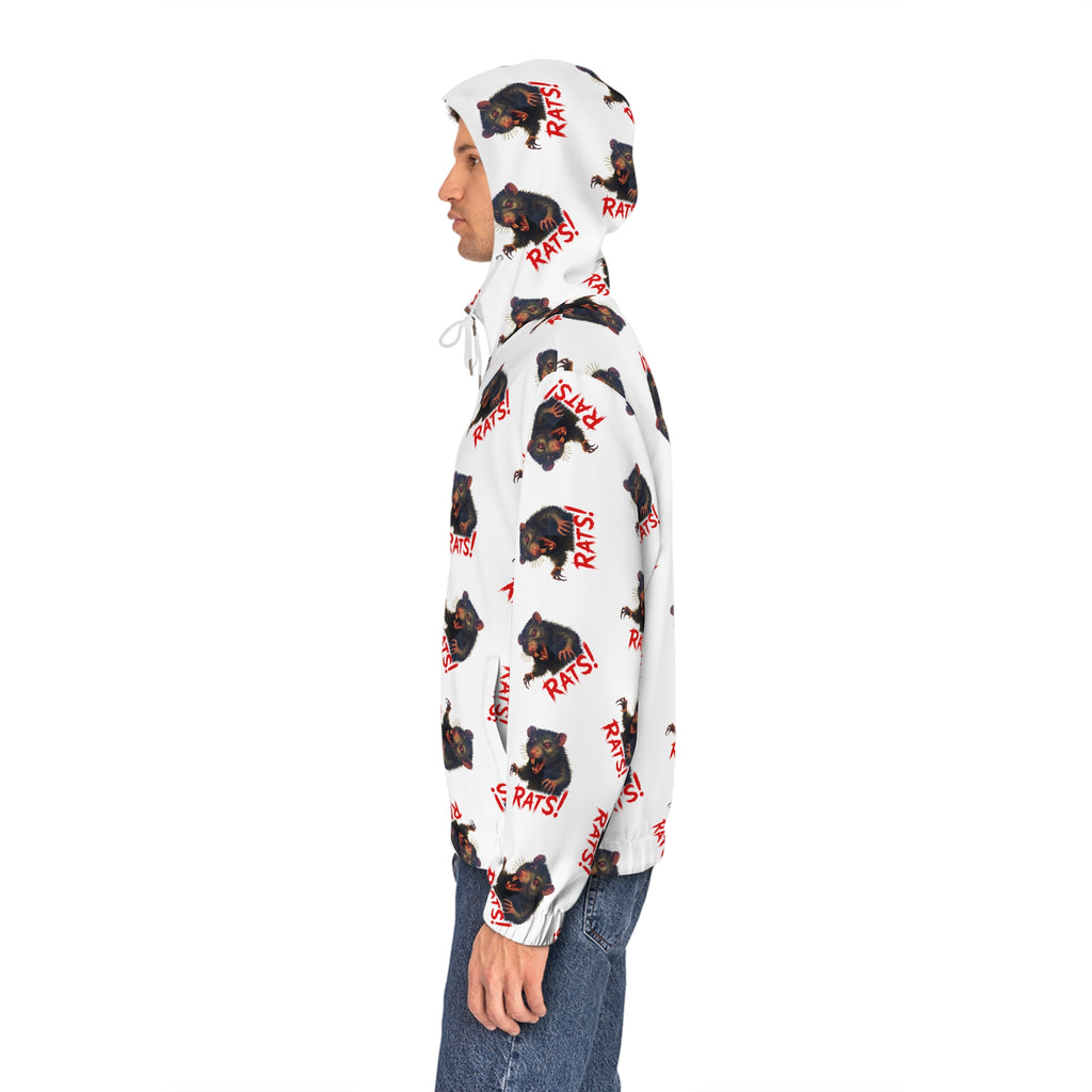 RHD: "RAT" (Multi) - Men's Full-Zip Hoodie - White