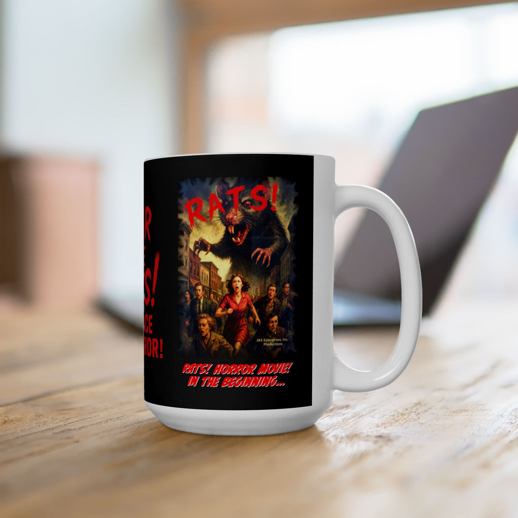 RMG: "Rats! Horror Movie! In The Beginning..." Movie Title Logo - Ceramic Mug (11oz, 15oz)
