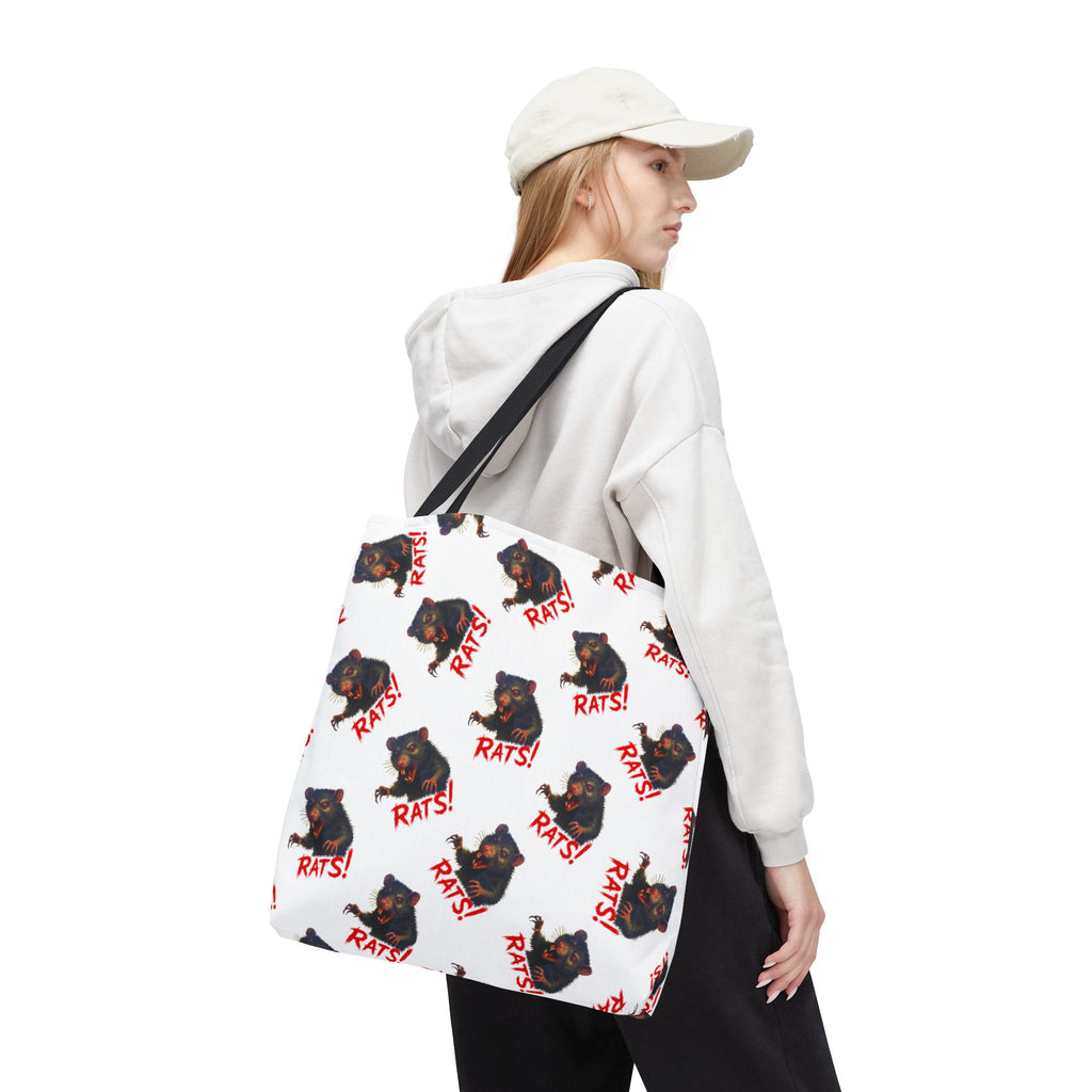 RTB: "RAT" (Multi) - Tote Bag - White