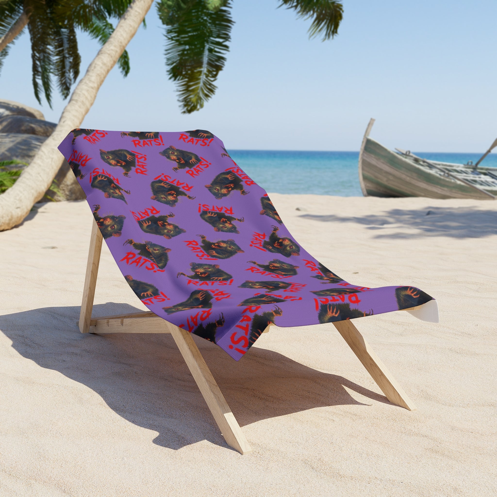 RBT: "RAT" (Multi) - Beach Towel - Lavender