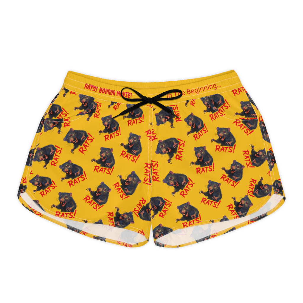 RAW: "RAT" (Multi) - Women's Casual Shorts - Yellow