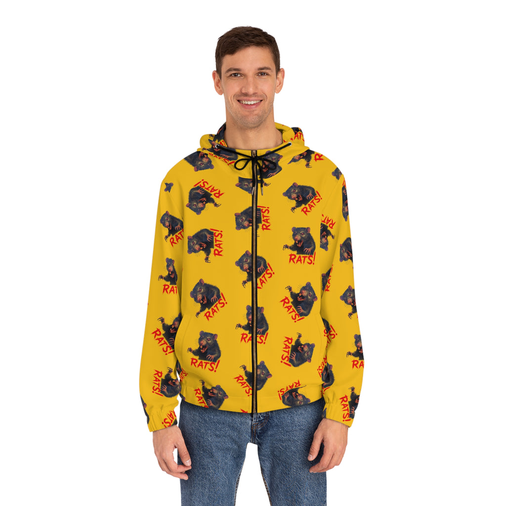 RHD: "RAT" (Multi) - Men's Full-Zip Hoodie - Yellow