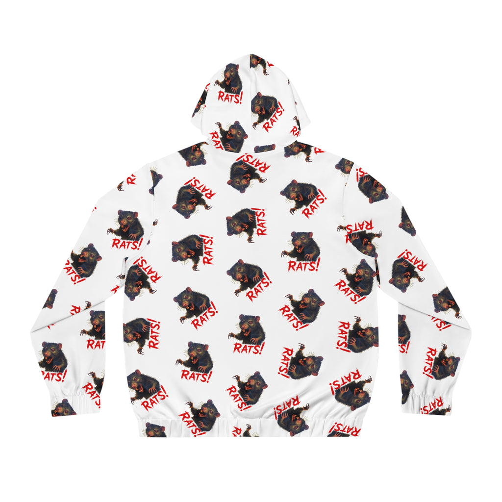 RHD: "RAT" (Multi) - Men's Full-Zip Hoodie - White