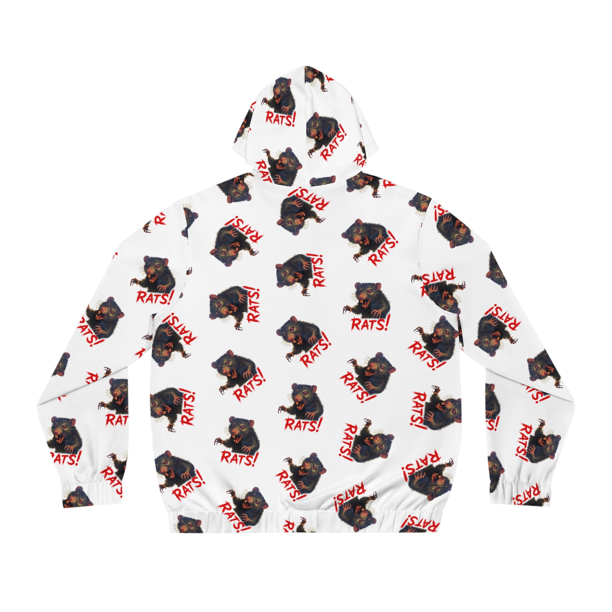 RHD: "RAT" (Multi) - Men's Full-Zip Hoodie - White