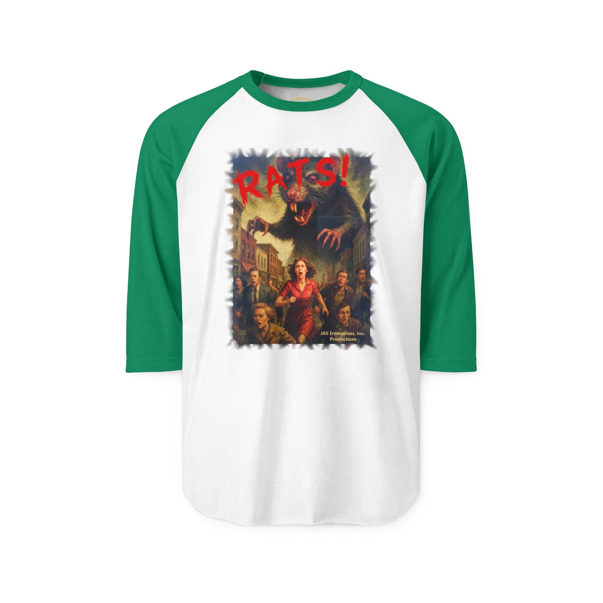 RRS: "RATS!" Logo - Unisex Three-Quarter Sleeve Raglan Shirt