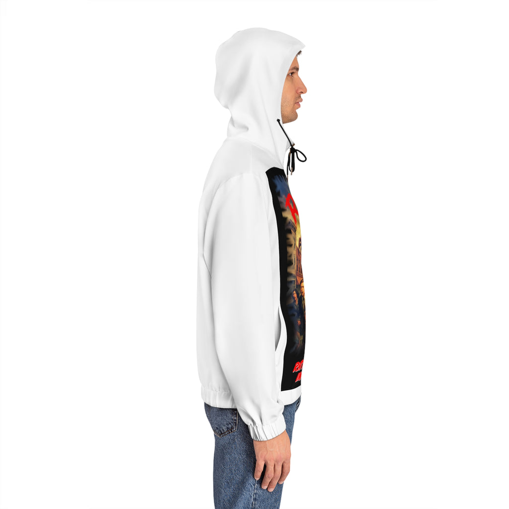 RHD: "RATS! - Movie Title Logo - Men's Full-Zip Hoodie - White