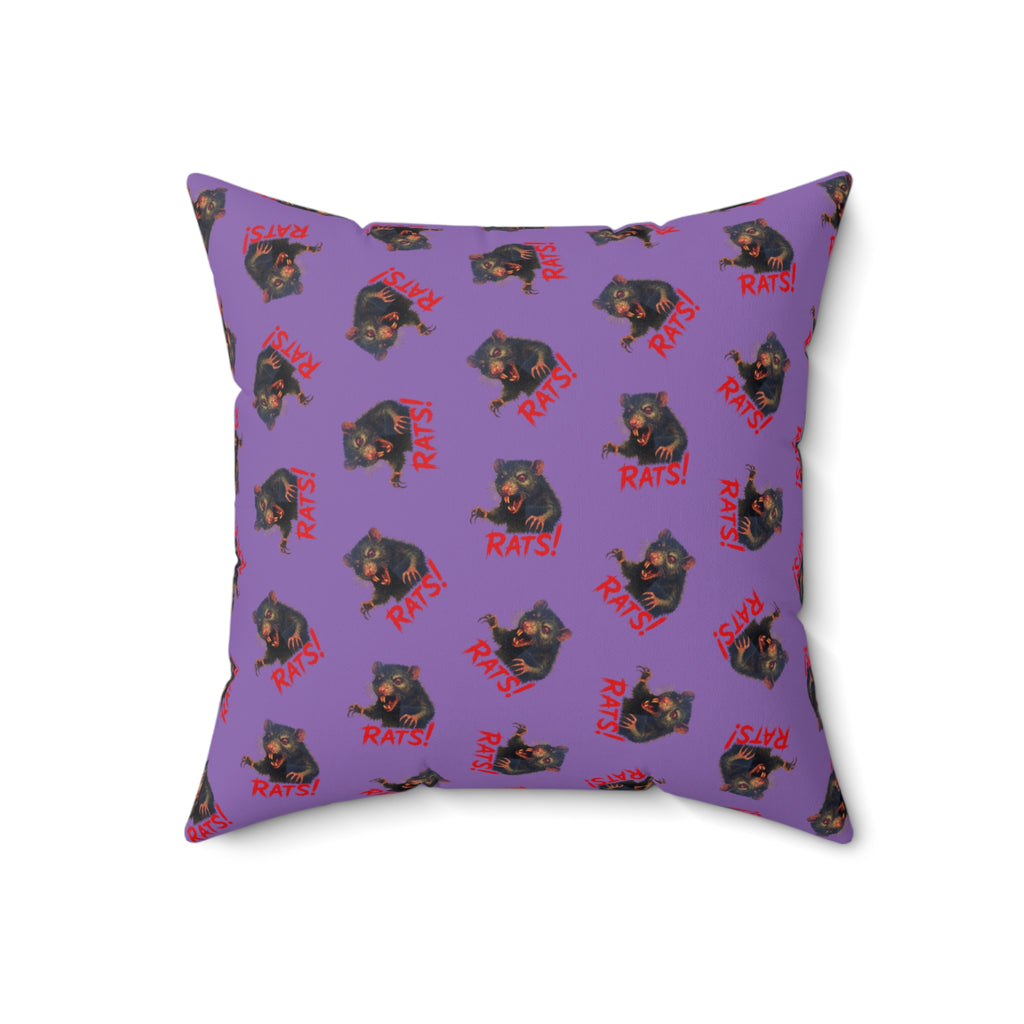 RPW: "RAT" (Multi) - Polyester Throw Pillow - (Lavender)
