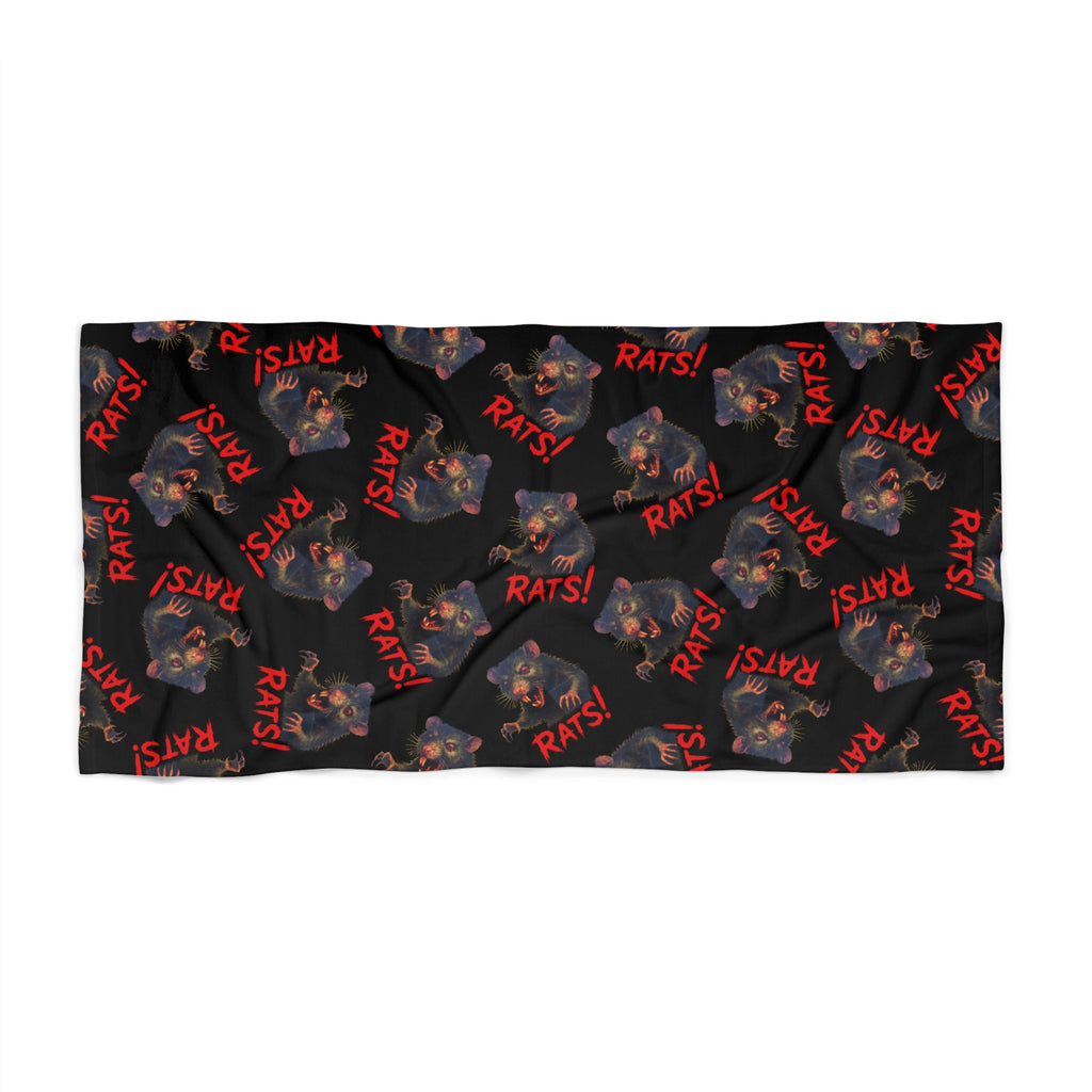RBT: "RAT" (Multi) - Beach Towel - Black