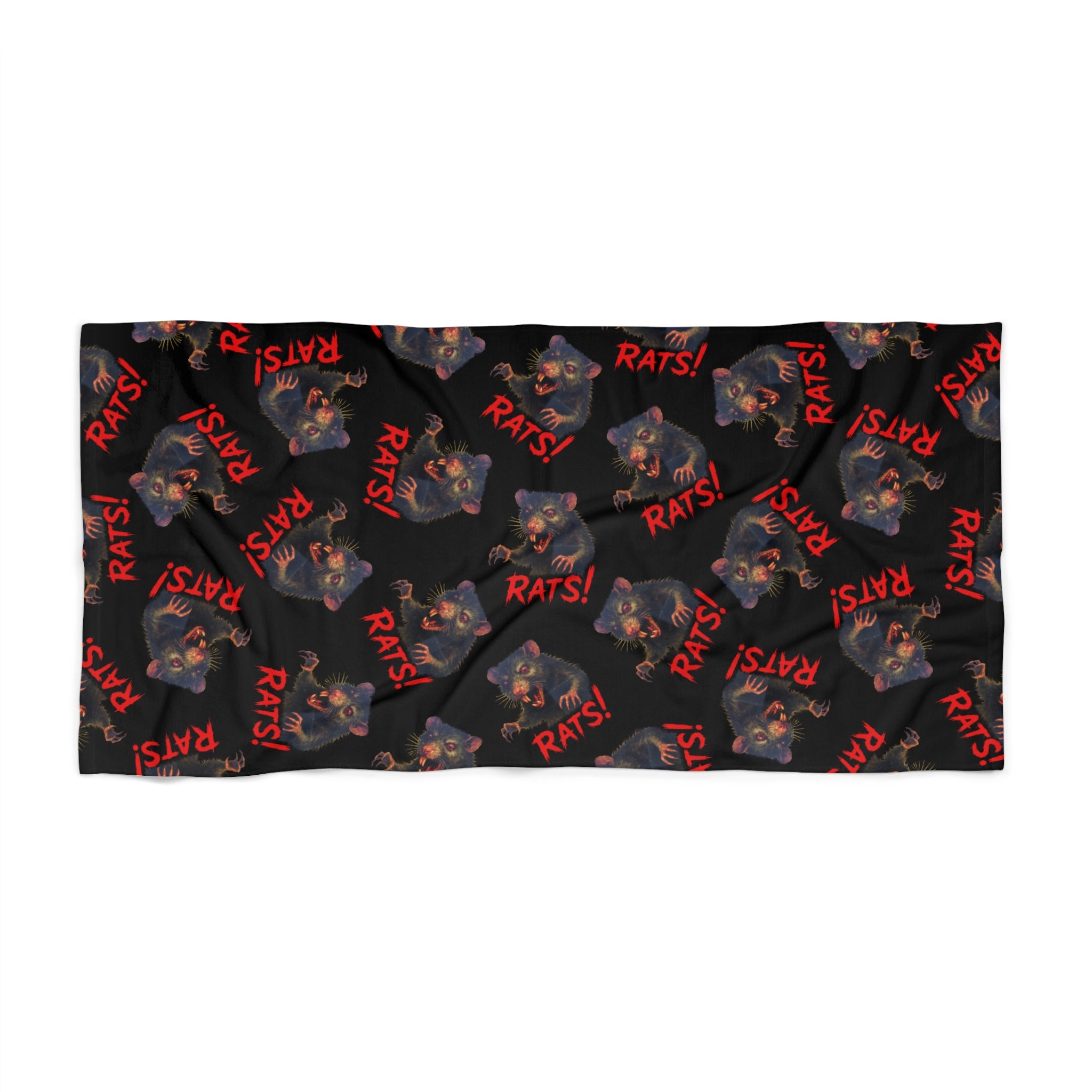 RBT: "RAT" (Multi) - Beach Towel - Black