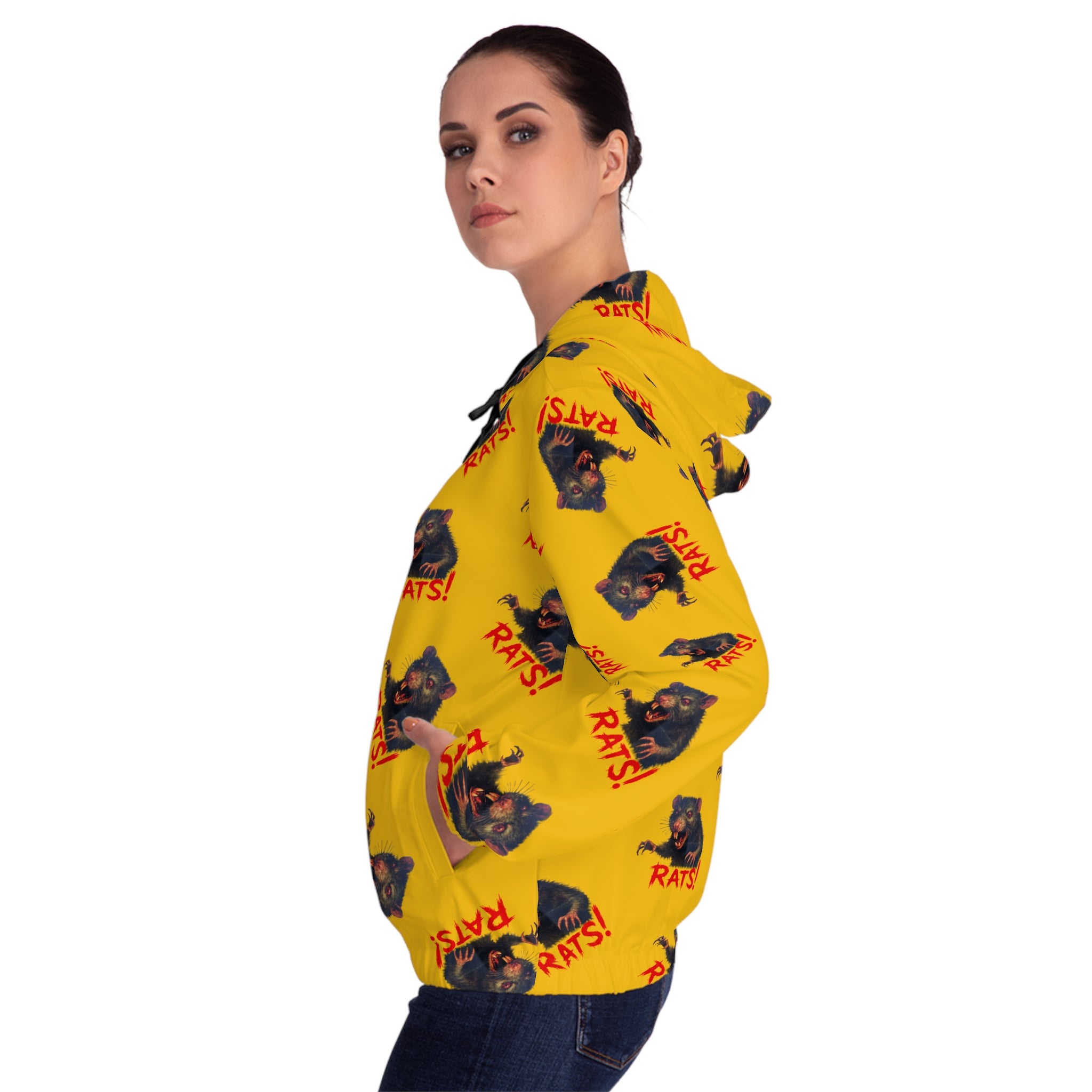 RHD: "RAT" (Multi) - Women’s Full-Zip Hoodie - Yellow