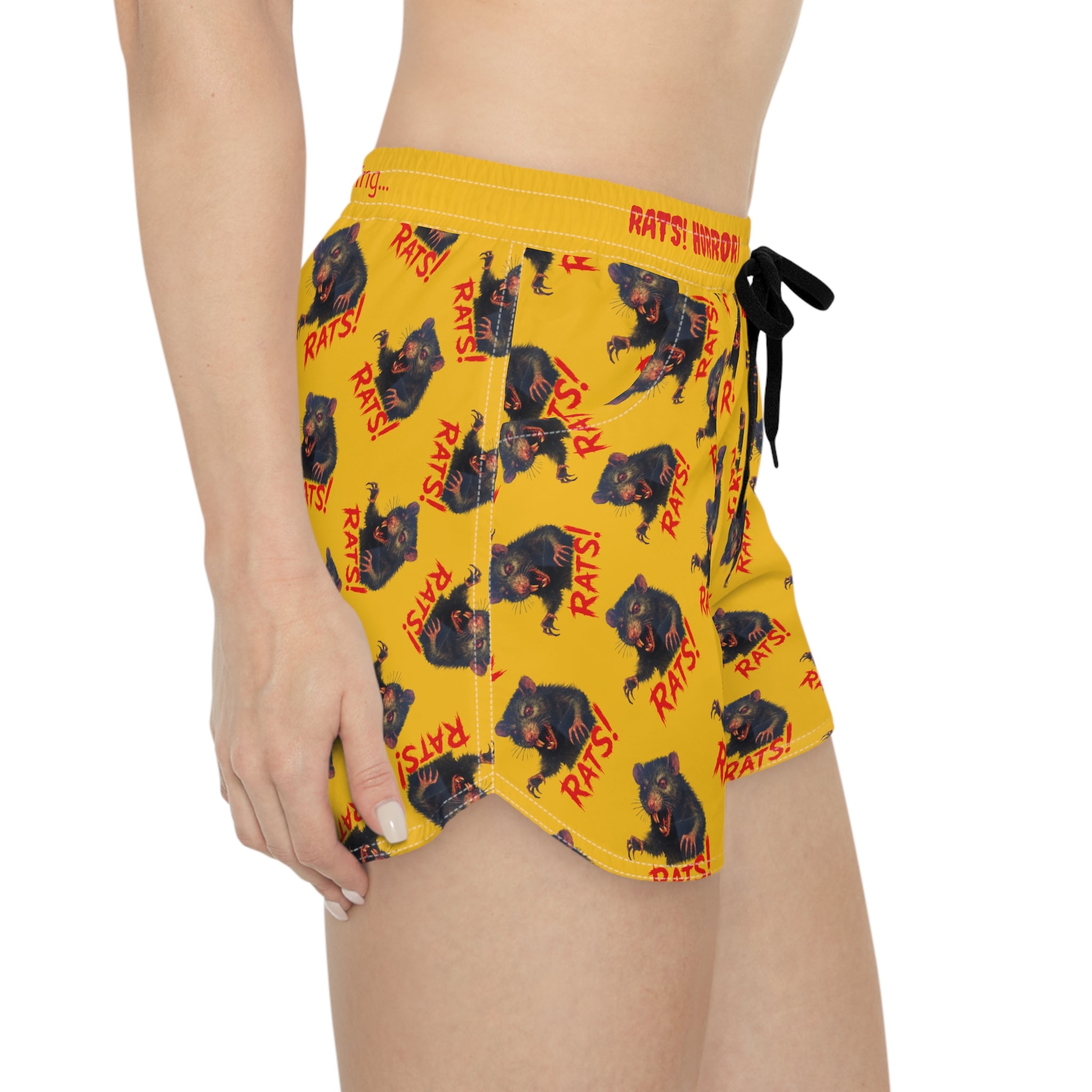 RAW: "RAT" (Multi) - Women's Casual Shorts - Yellow