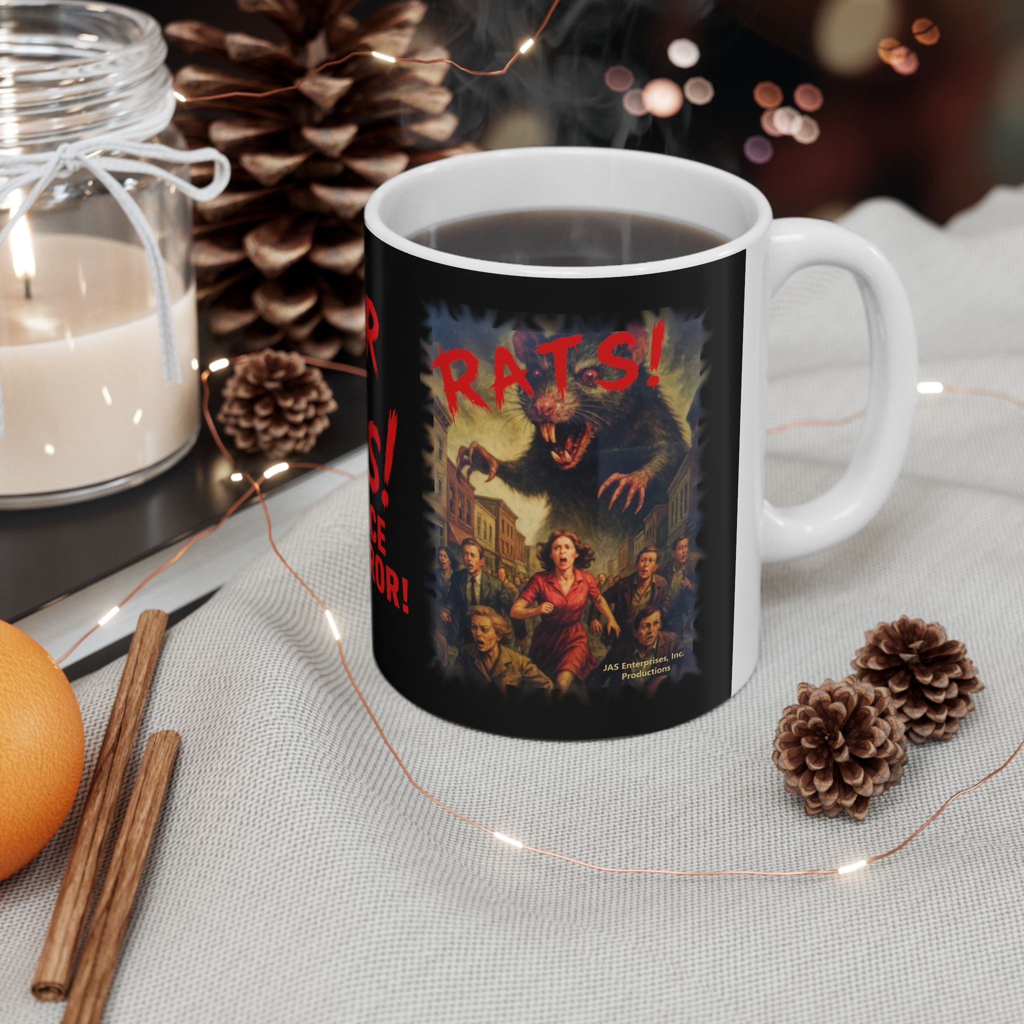 RMG: "Fear the Rats! Embrace the Horror!/RATS! Logo" - Ceramic Mug (11oz, 15oz)