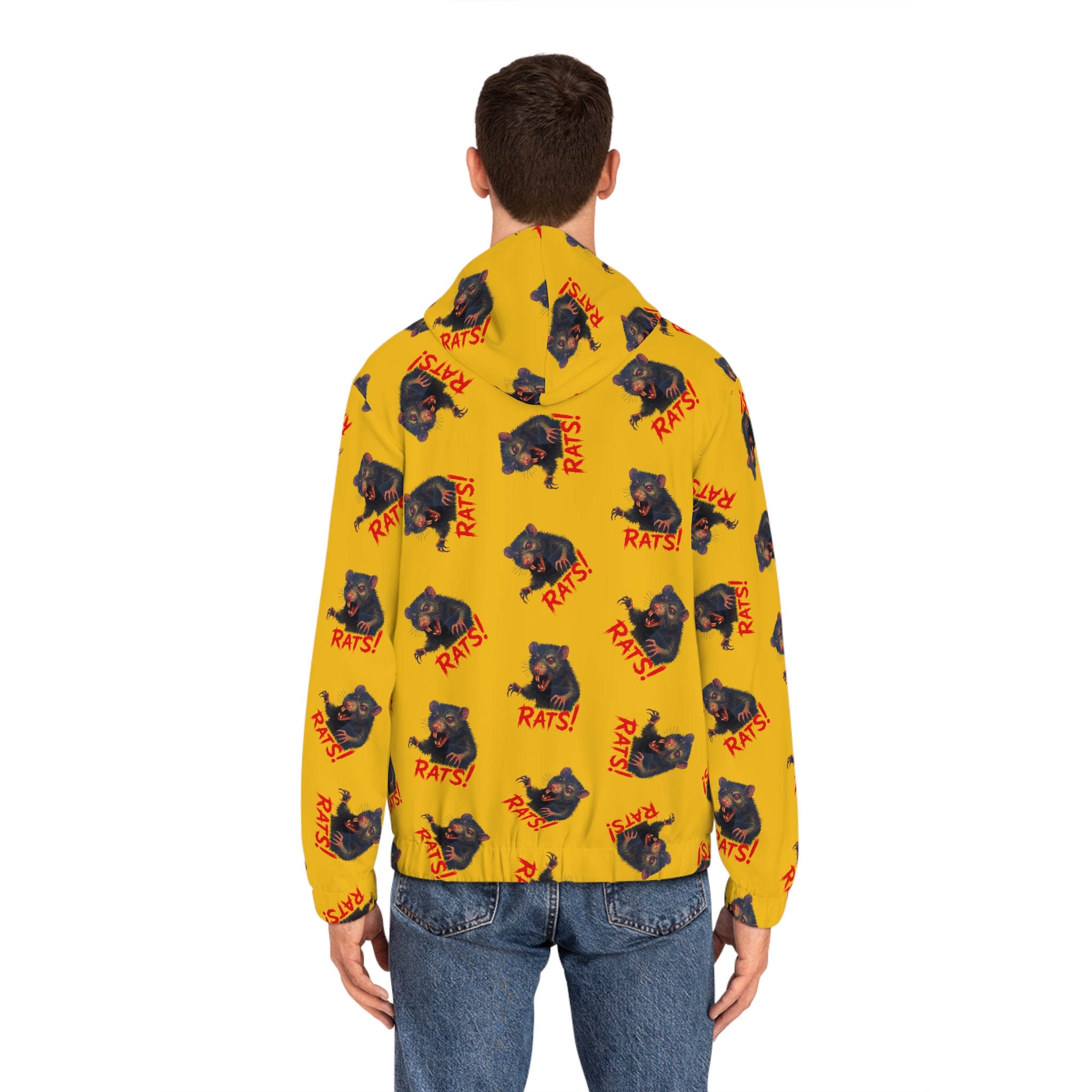 RHD: "RAT" (Multi) - Men's Full-Zip Hoodie - Yellow