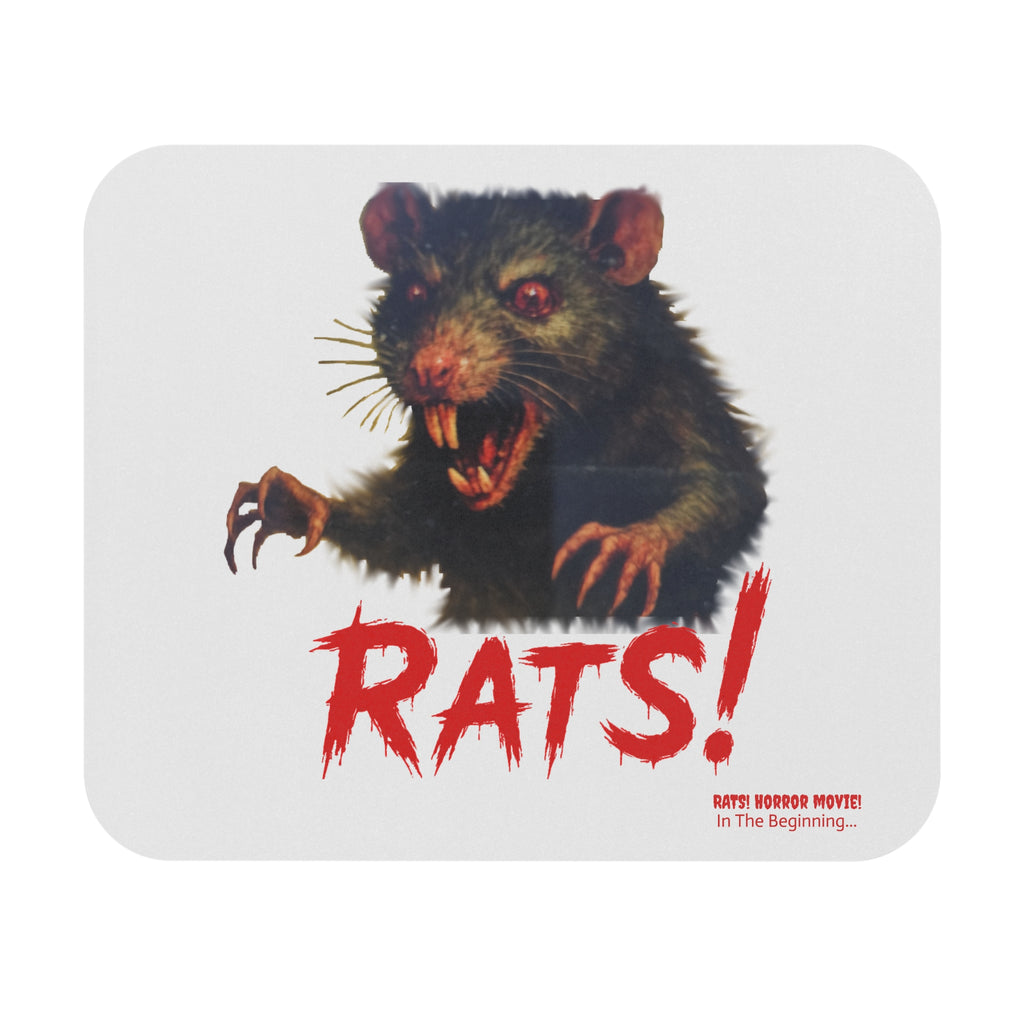 RHO: "RAT!" - Mouse Pad - White