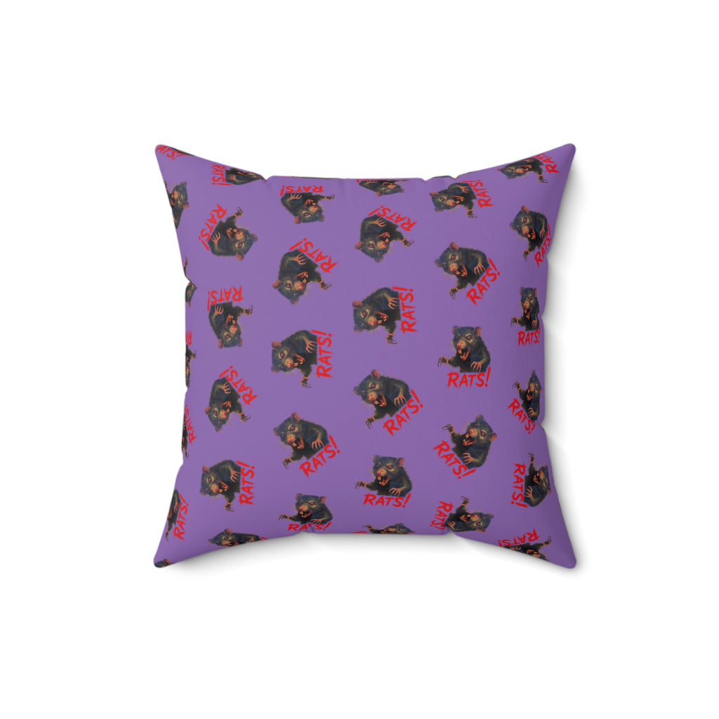 RPW: "RAT" (Multi) - Polyester Throw Pillow - (Lavender)