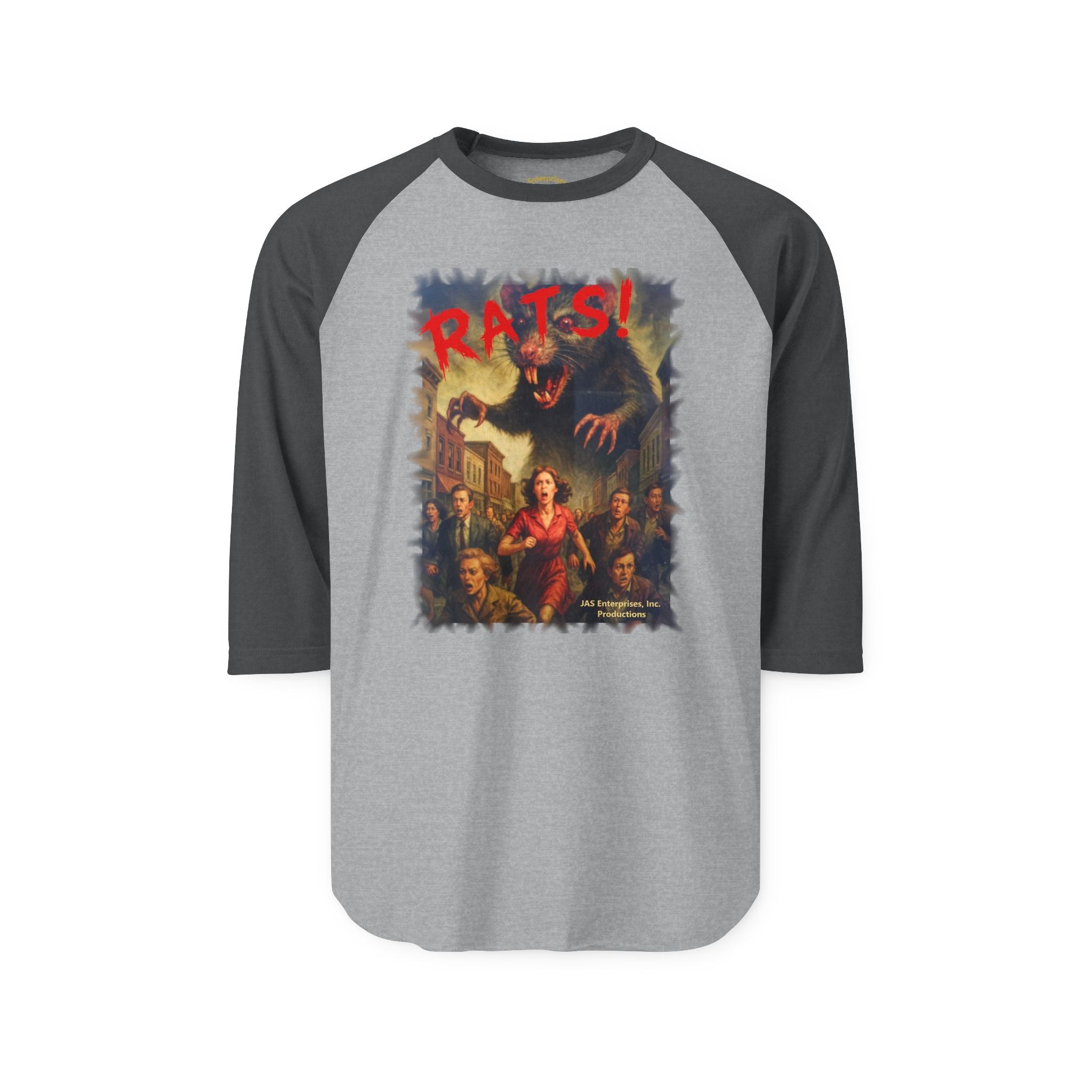 RRS: "RATS!" Logo - Unisex Three-Quarter Sleeve Raglan Shirt