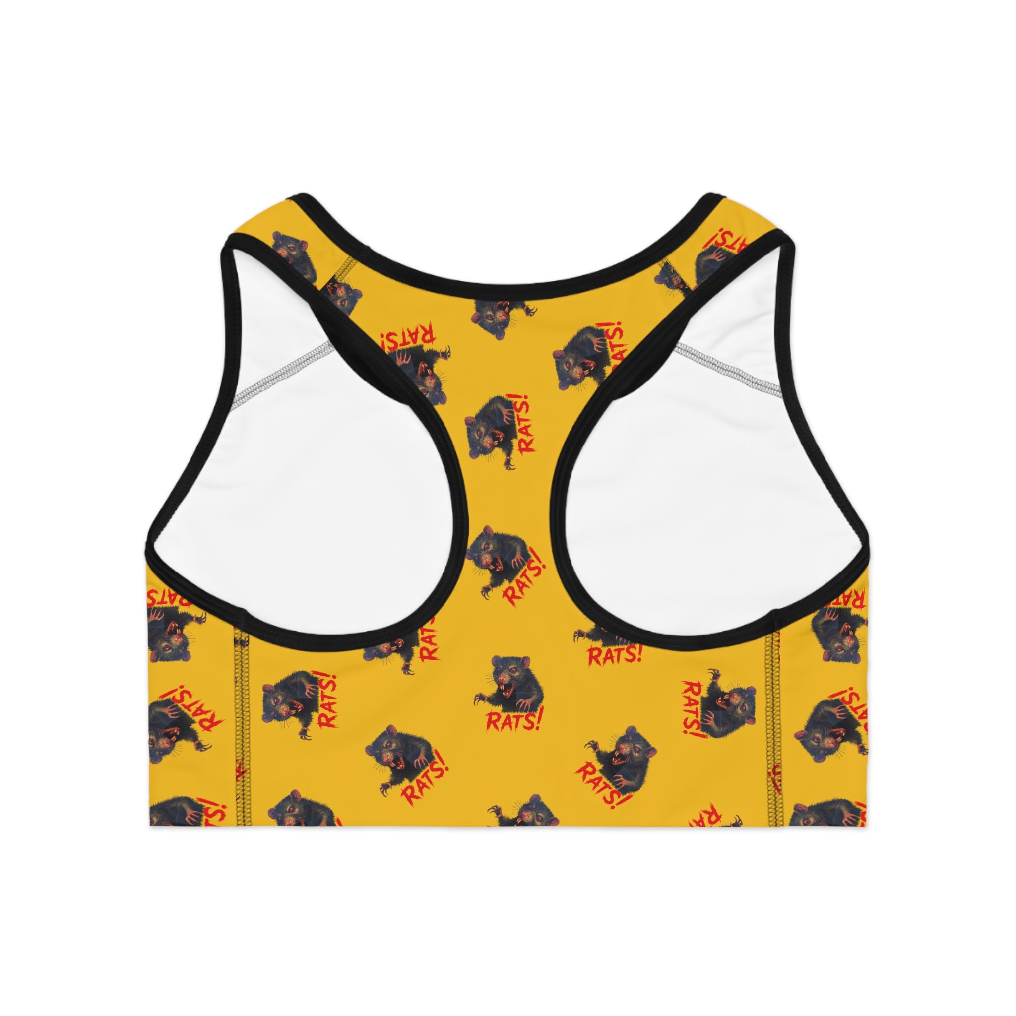 RAW: "RAT" (Multi) - Women's Sports Bra - Yellow