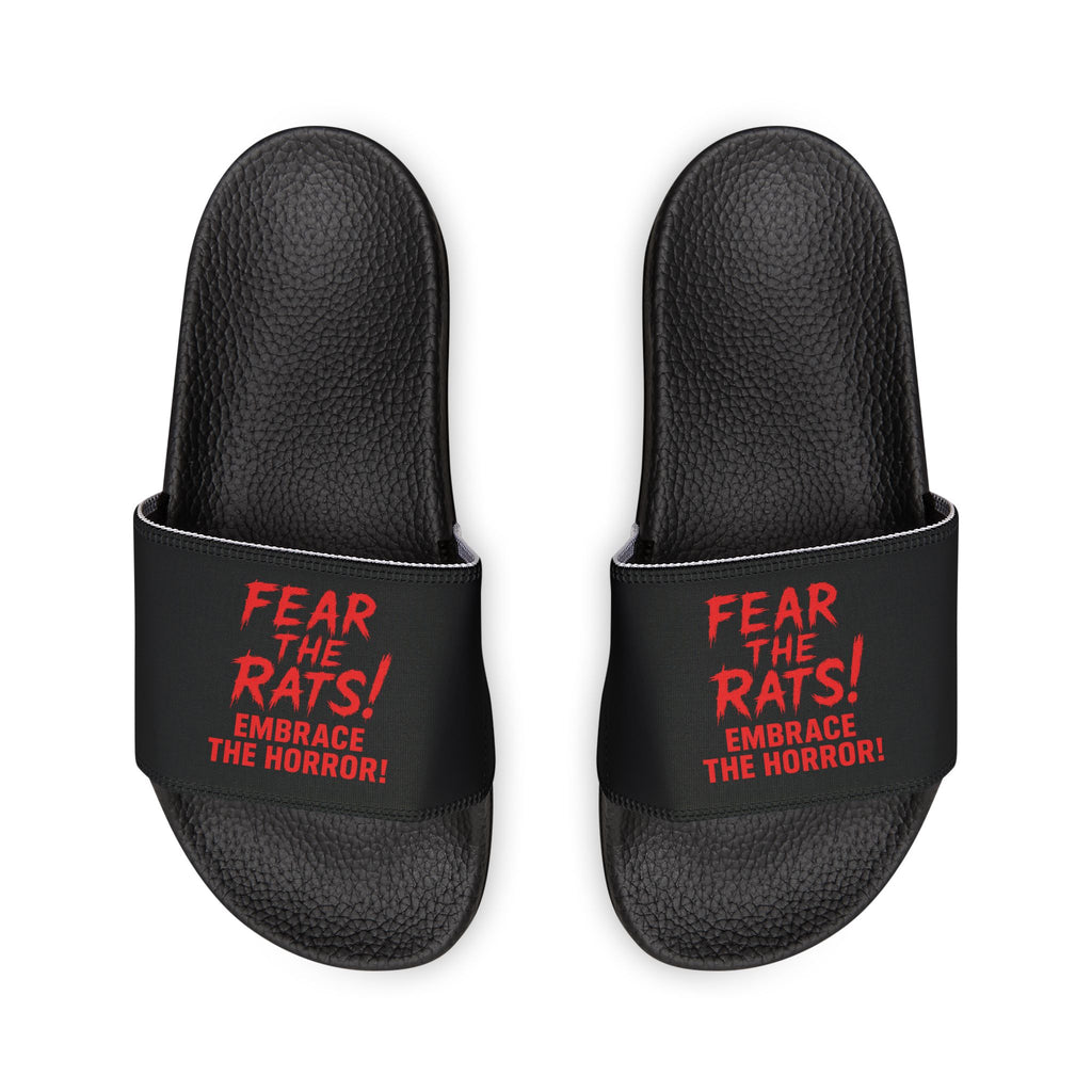 RFW: "Fear the Rats! Embrace the Horror!" - Men's Removable-Strap Sandals (Black)