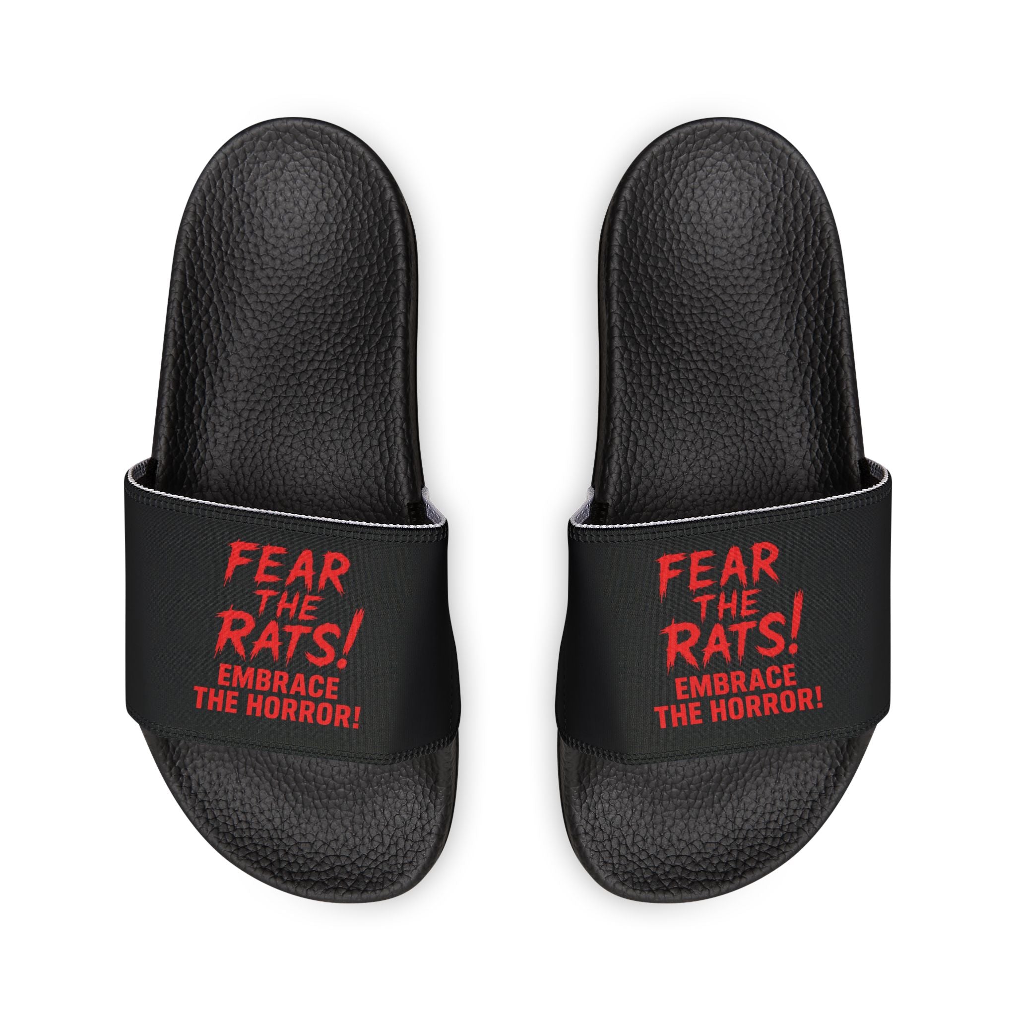 RFW: "Fear the Rats! Embrace the Horror!" - Men's Removable-Strap Sandals (Black)