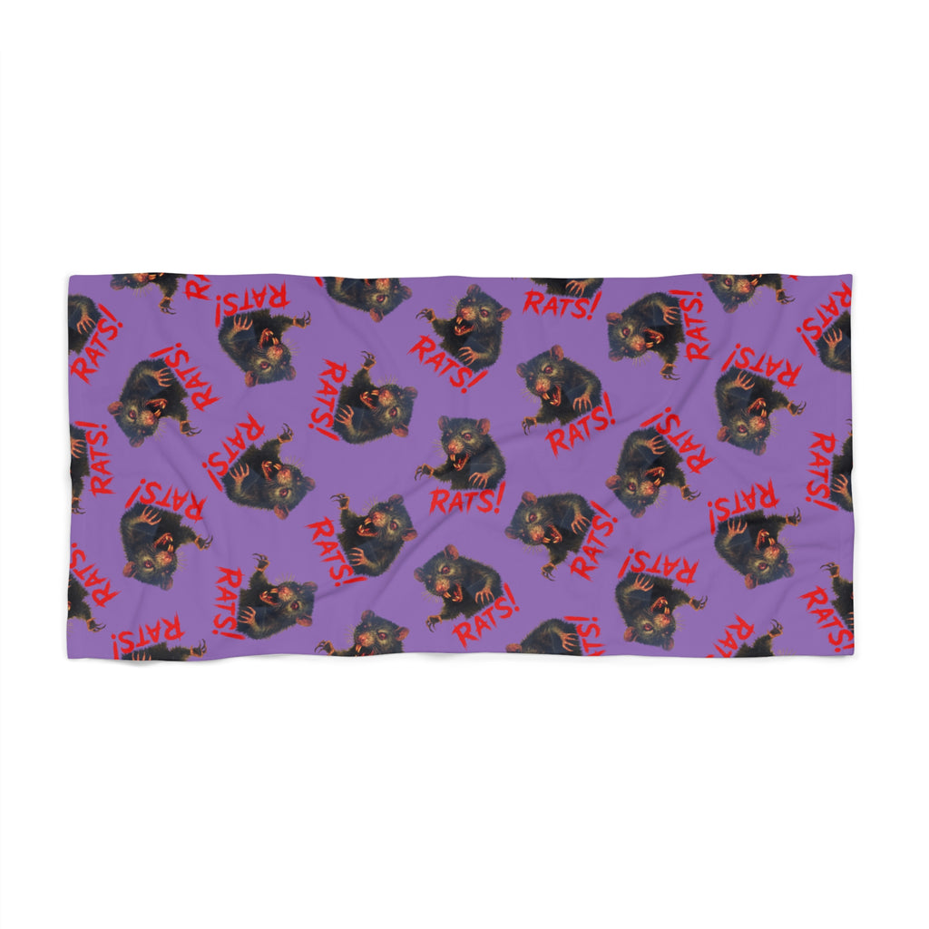 RBT: "RAT" (Multi) - Beach Towel - Lavender