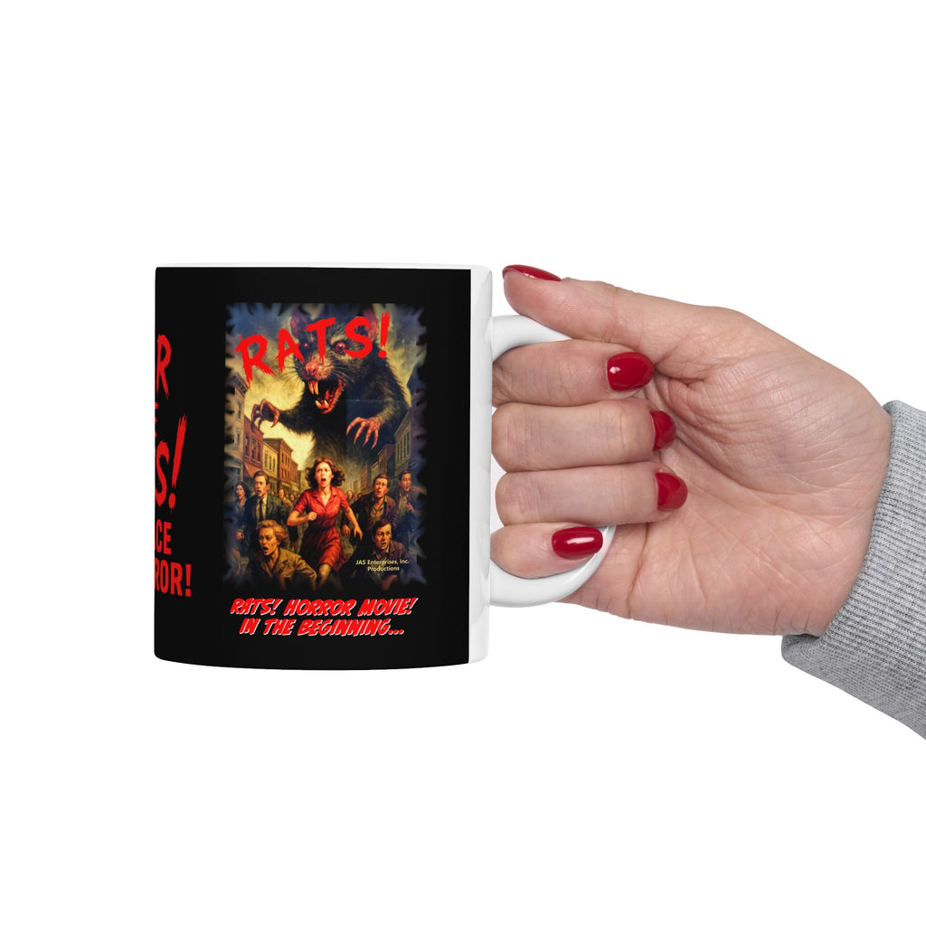 RMG: "Rats! Horror Movie! In The Beginning..." Movie Title Logo - Ceramic Mug (11oz, 15oz)