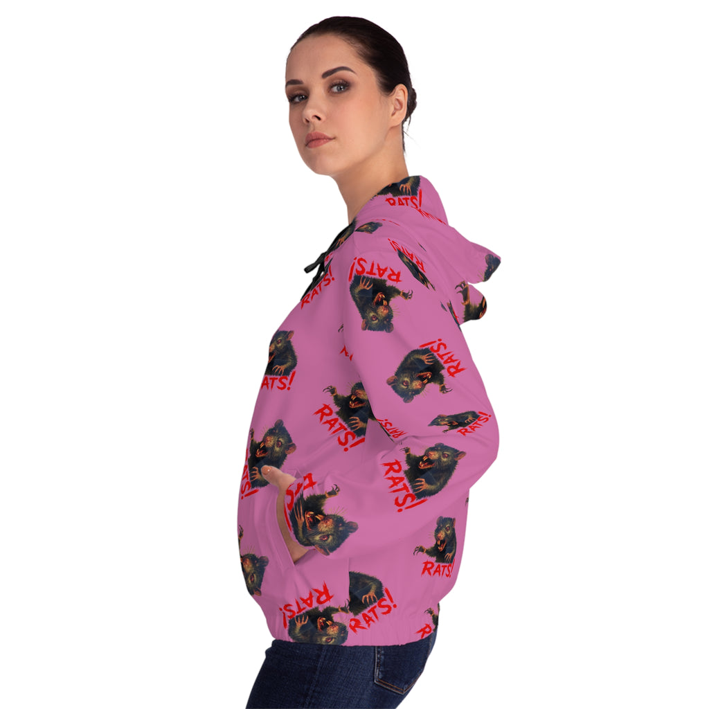 RHD: "RAT" (Multi) - Women’s Full-Zip Hoodie - Pink