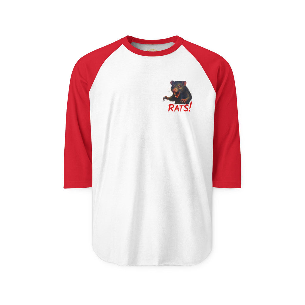 RRS: "RAT" Small Logo - Unisex Three-Quarter Sleeve Raglan Shirt