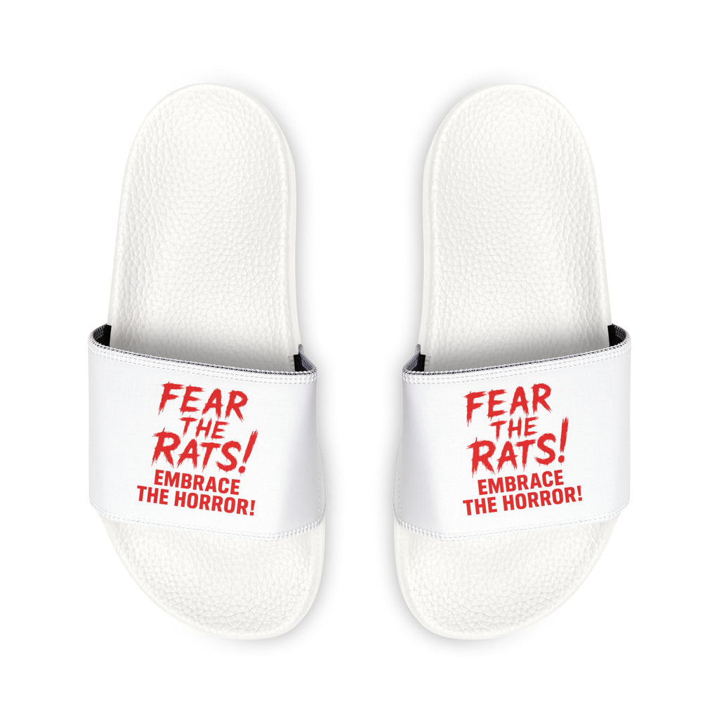 RFW: "Fear the Rats! Embrace the Horror!" - Men's Removable-Strap Sandals (White)